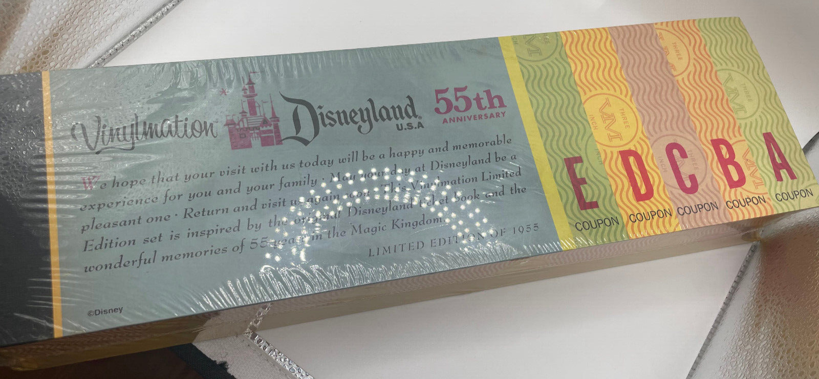 Disney 55th Anniversary Vinylmation Ltd Ed Ticket Book Set &Trading Pin NIB
