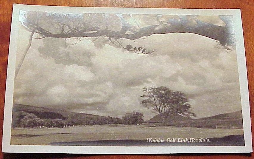 1930\'s Waialae Golf Link Oahu TH Hawaii AZO RPPC