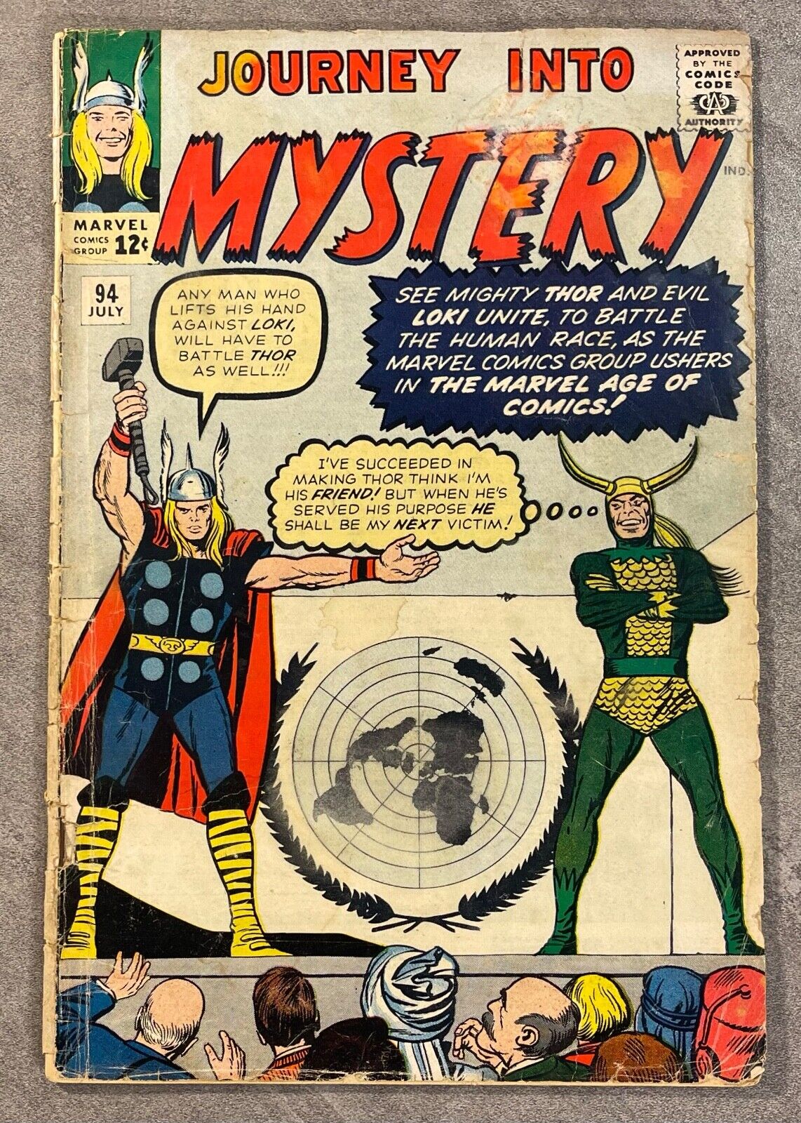 JOURNEY INTO MYSTERY #94 JULY 1963-EARLY LOKI THOR  SILVER AGE MARVEL GOOD-