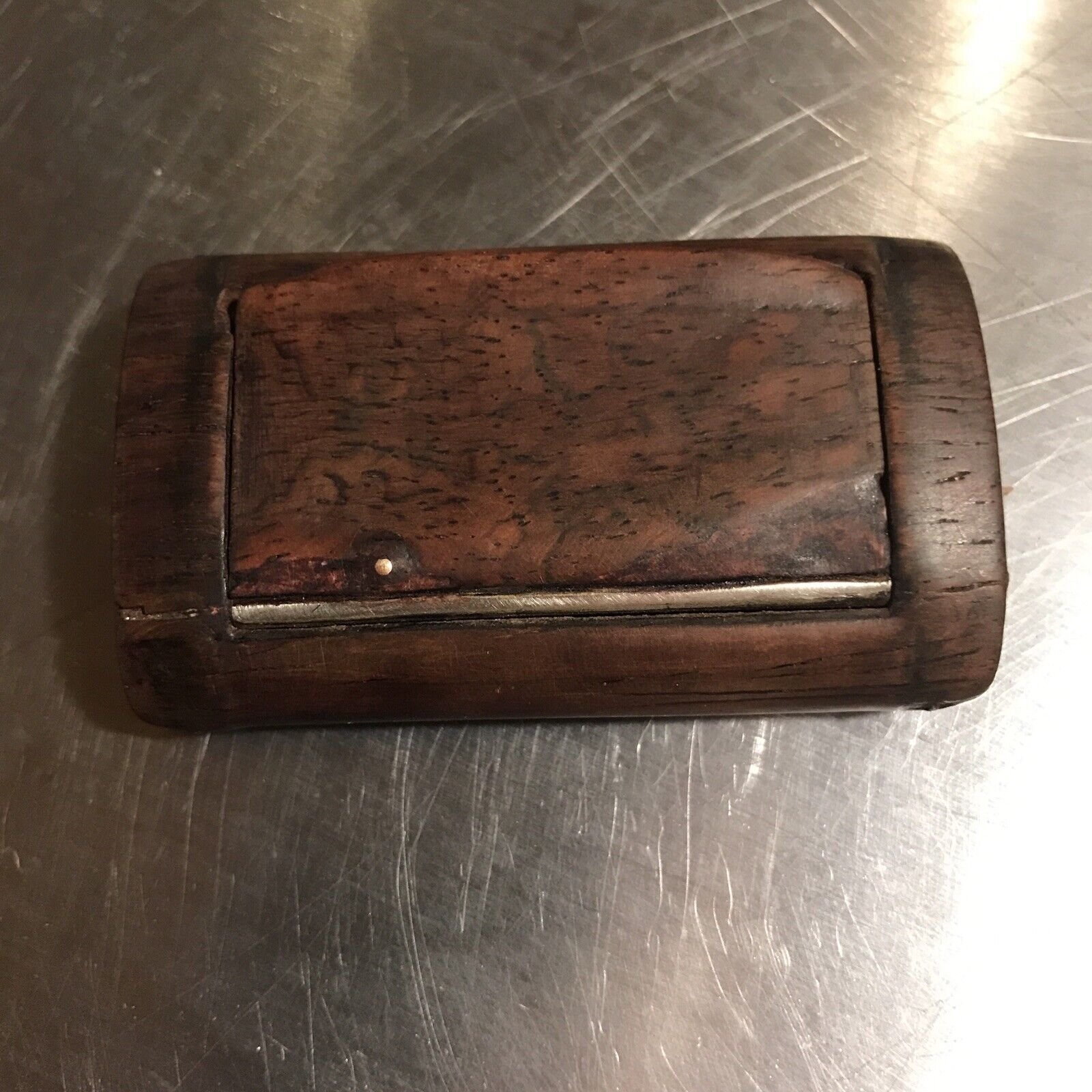 Antique 19thC c1840 Pocket Wood Snuff Box. Eastern Tennessee