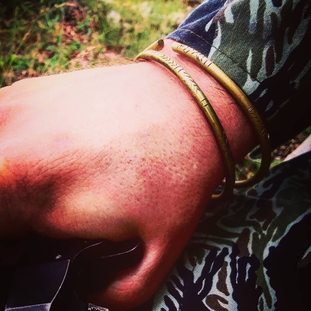 Vietnam War Montagnard Tribal Brass Friendship Bracelet  Special Forces MACV SOG