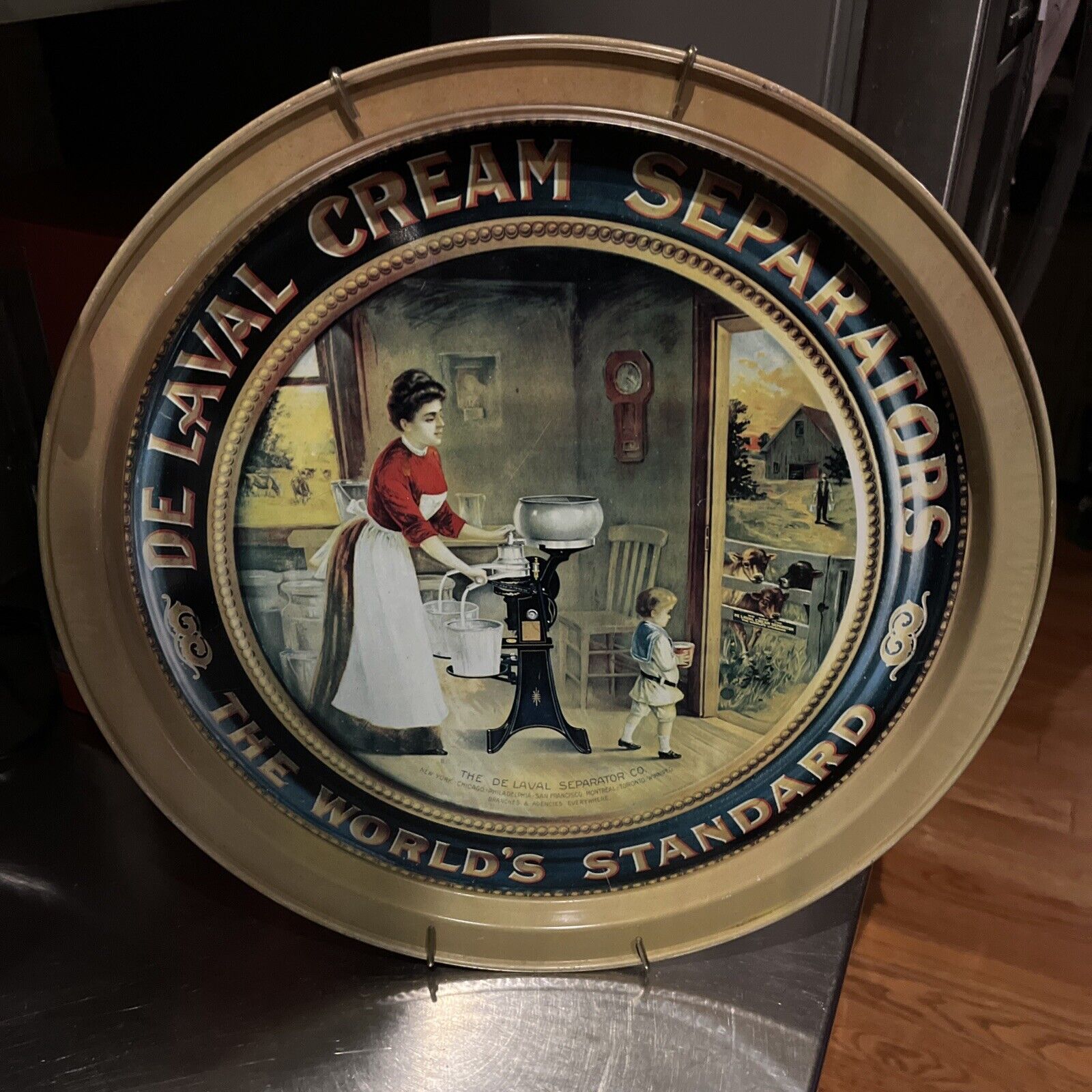 Vintage 1978 De Laval Co. Ltd Cream Separators Commemorative Advertising Tray