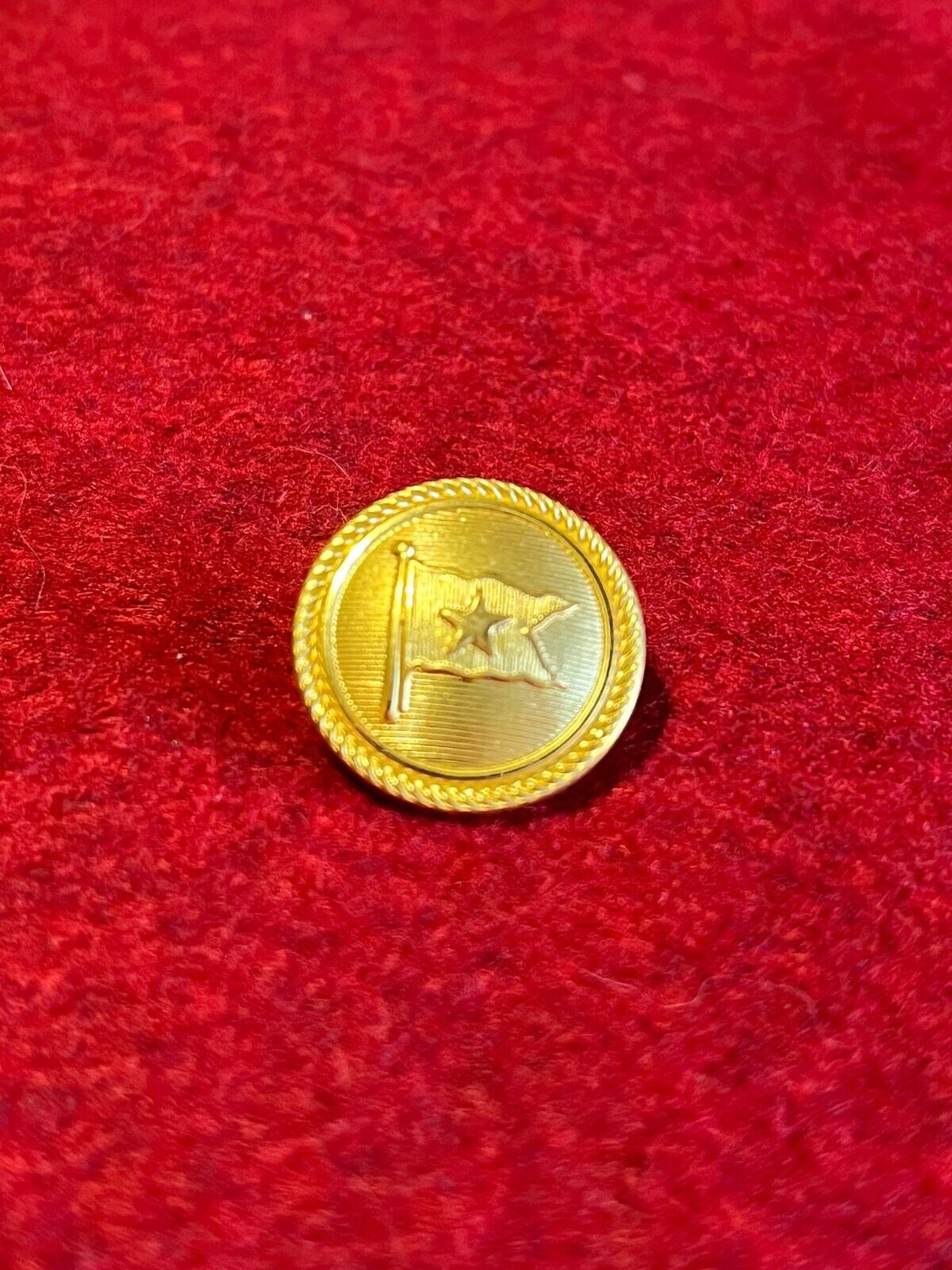 WSL RMS TITANIC OFFICERS JACKET BUTTON, BRASS REPLICA IN STOCK NOW 1 INCH DIA.