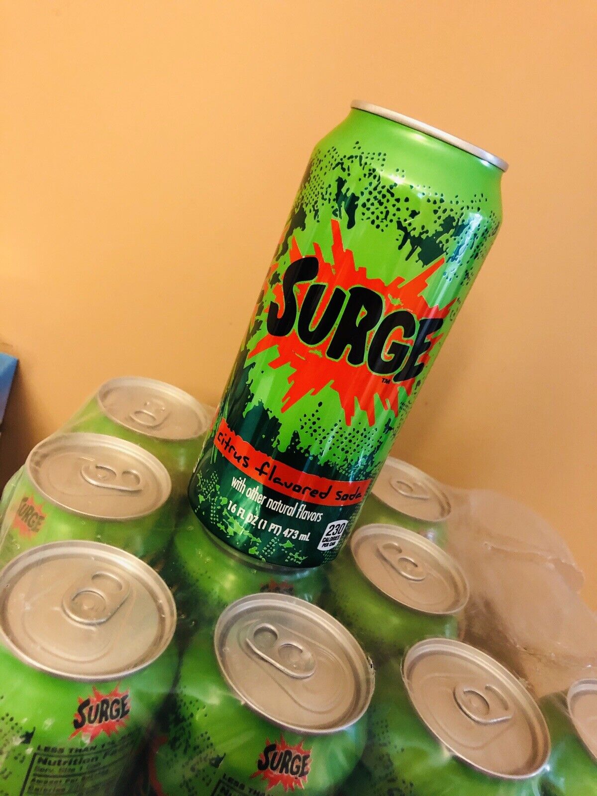 Surge Soda Sealed & Unopened Can 16oz Discontinued Rare Collectible 2014 Retro