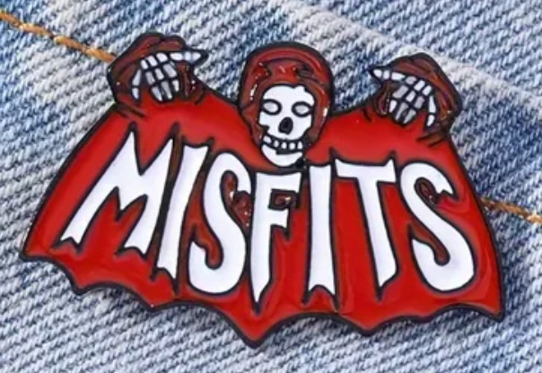 MISFITS enamel pin - punk rock music -  