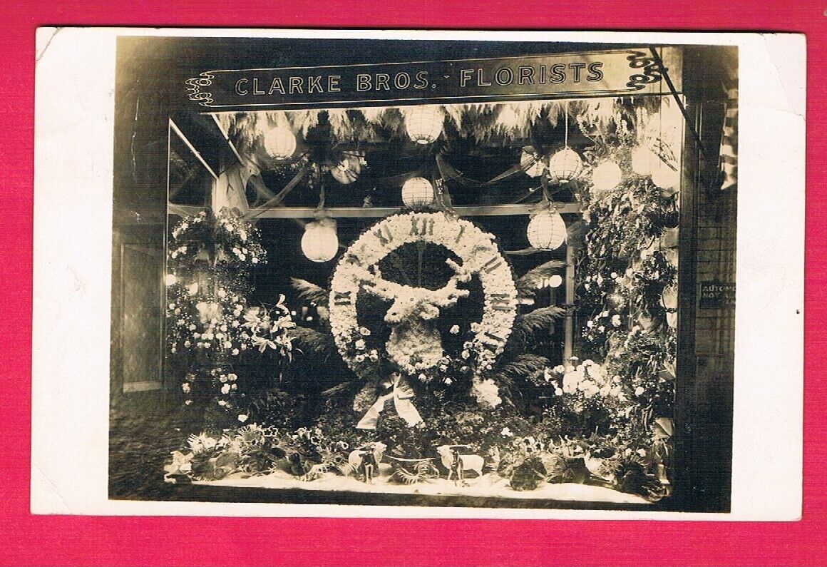 1912 Elks Portland Oregon Reunion Clarke Brothers Florists1st Place Display RPPC