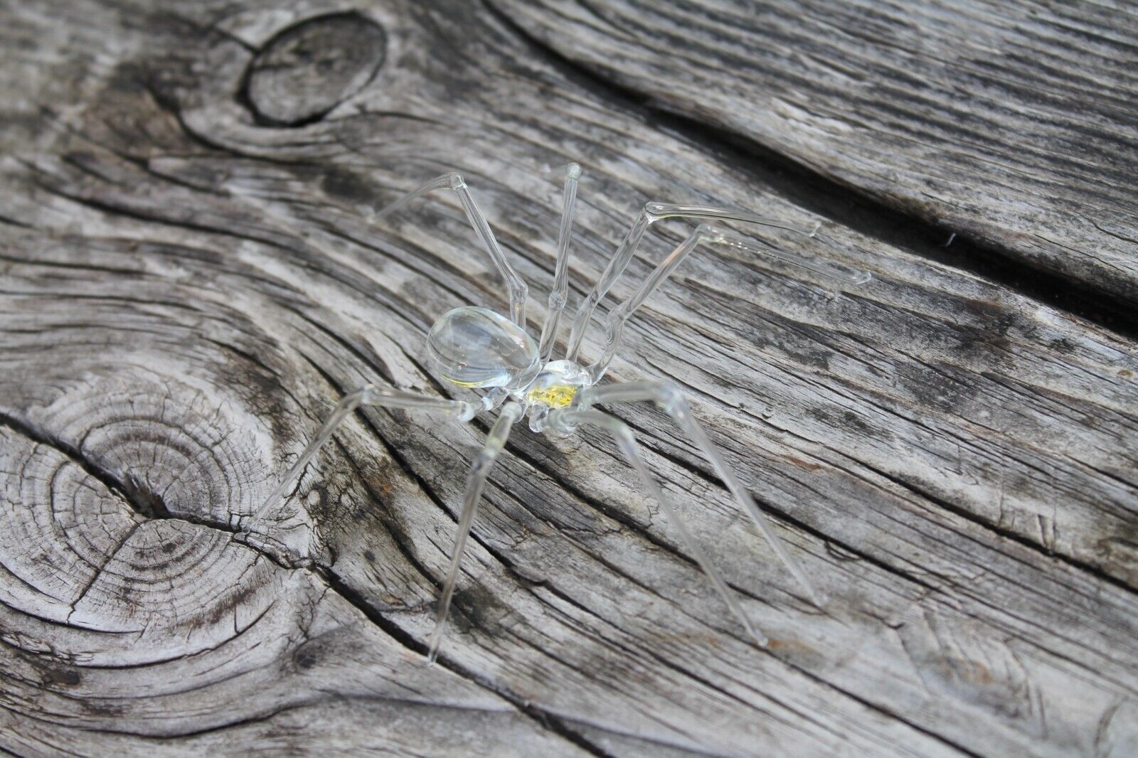 Clear Glass Spider Figurine - Blown Glass Spider - Spider halloween - Spider