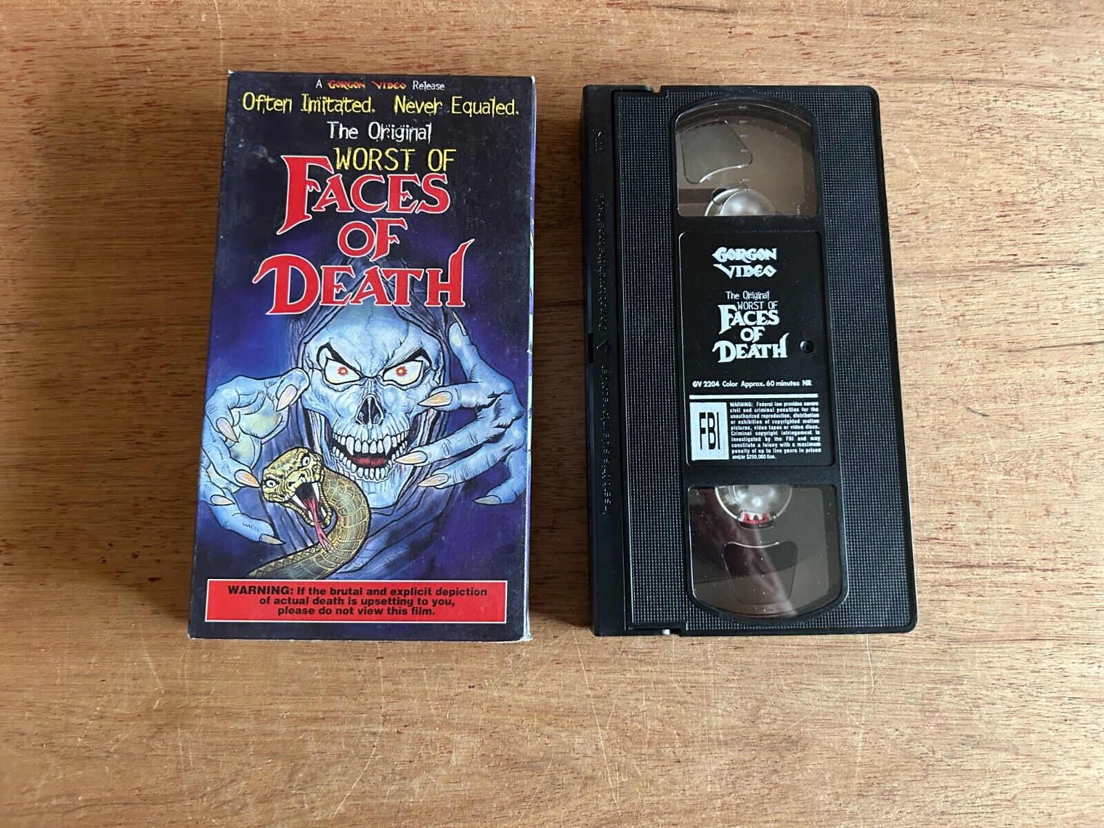 VHS Original Wolstof Faces Great Cover Art Graphics Often Imitated Vintage