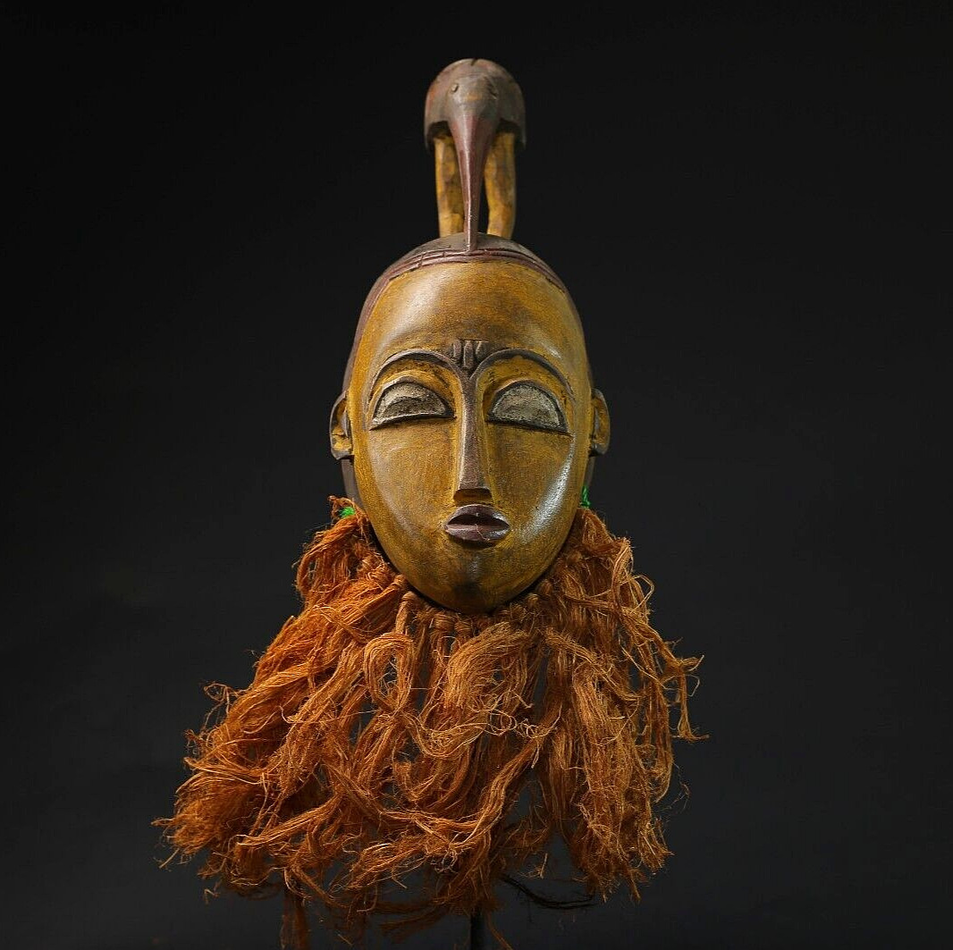 African Mask Wall Hanging Primitive Art Guro vintage african mask large-G2165