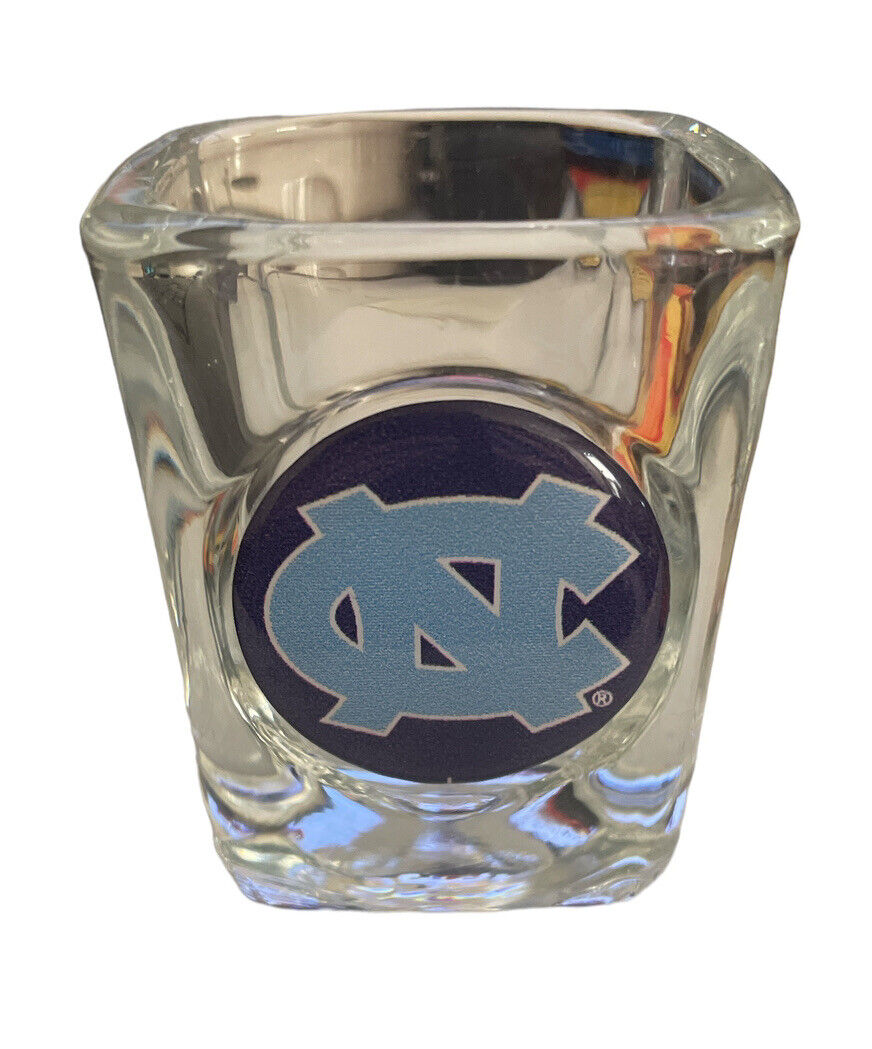 NCAA (New) UNC Tar Heels Shot Glass 2 oz. Square Made in USA