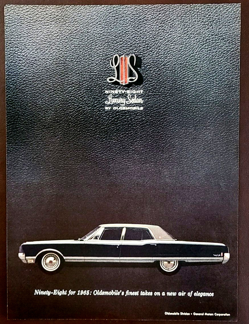 Olds Ninety-Eight Original 1965 Vintage Print Ad