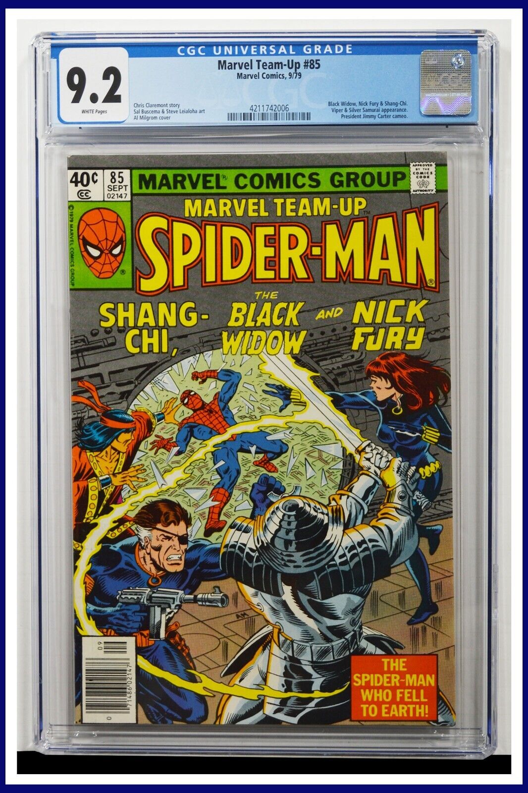 Marvel Team-Up Spider-Man #85 CGC Graded 9.2 Marvel September 1979 Comic Book.