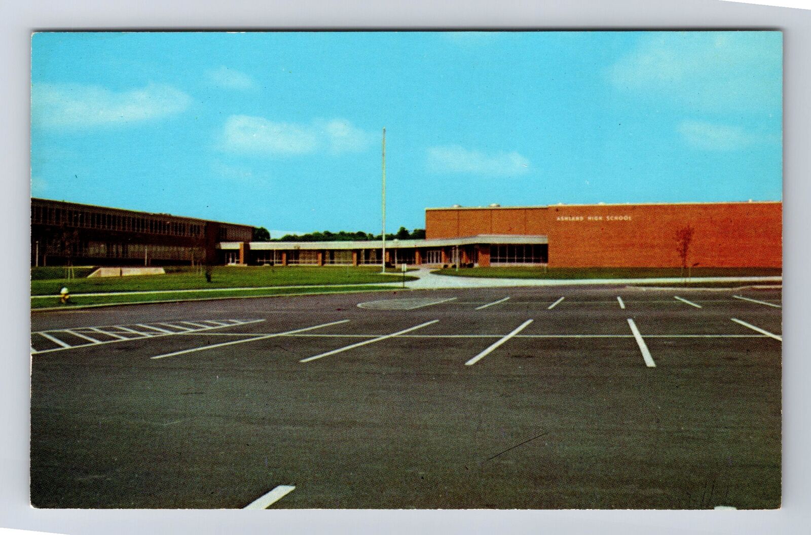 Ashland OH- Ohio, Ashland High School, Antique, Vintage Postcard