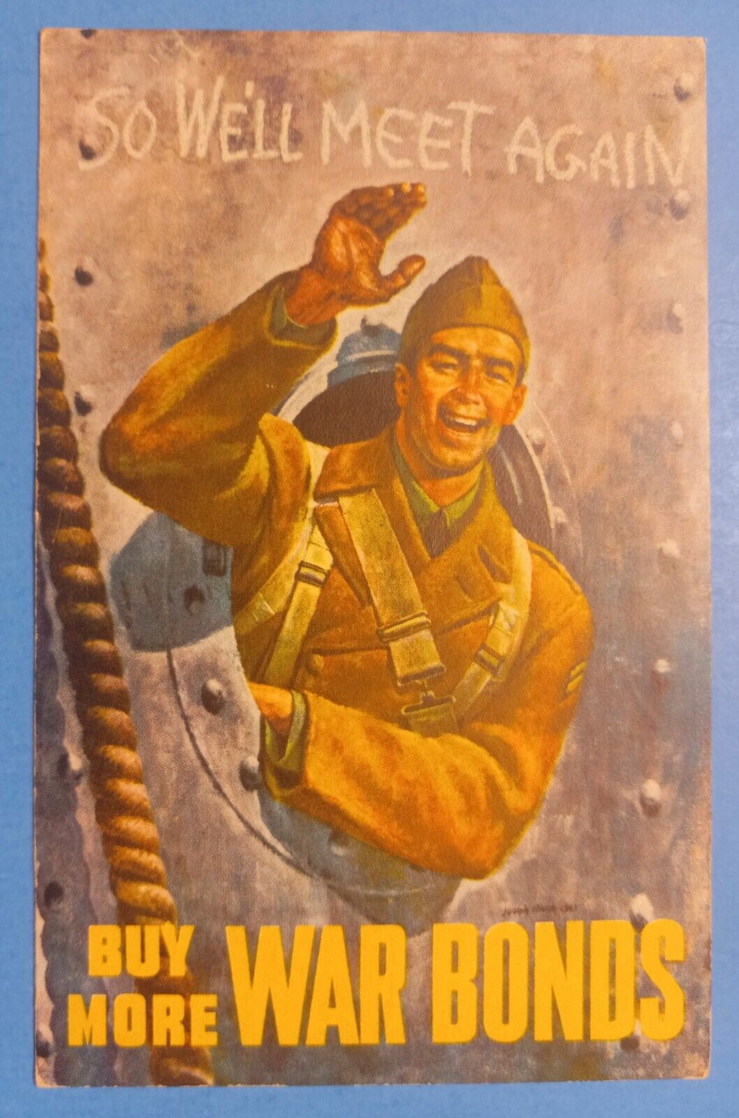 Vintage c.1946 Buy More War Bonds WWII Postcard