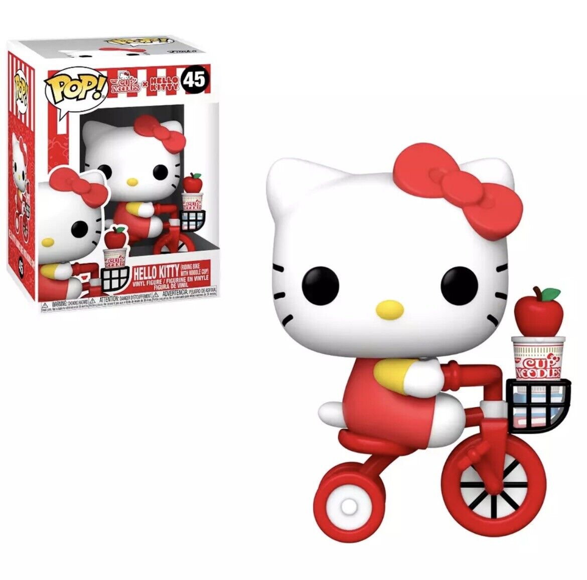 ‼️🚦Funko Pop HELLO KITTY Riding Bike with Noodle Cup / Tri-Cycle - #45 - MINT