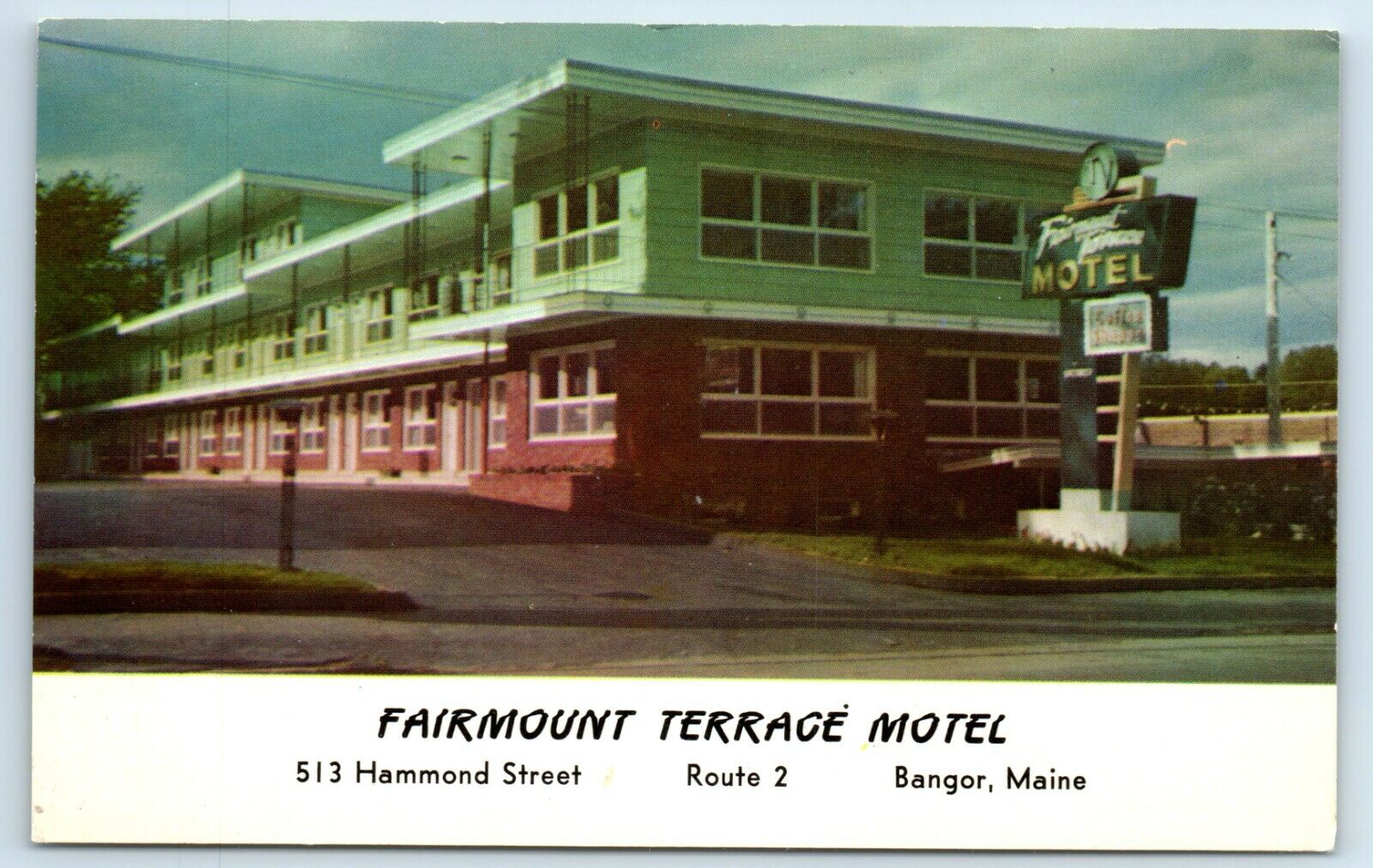 Postcard Fairmount Terrace Motel, Bangor ME Maine R99