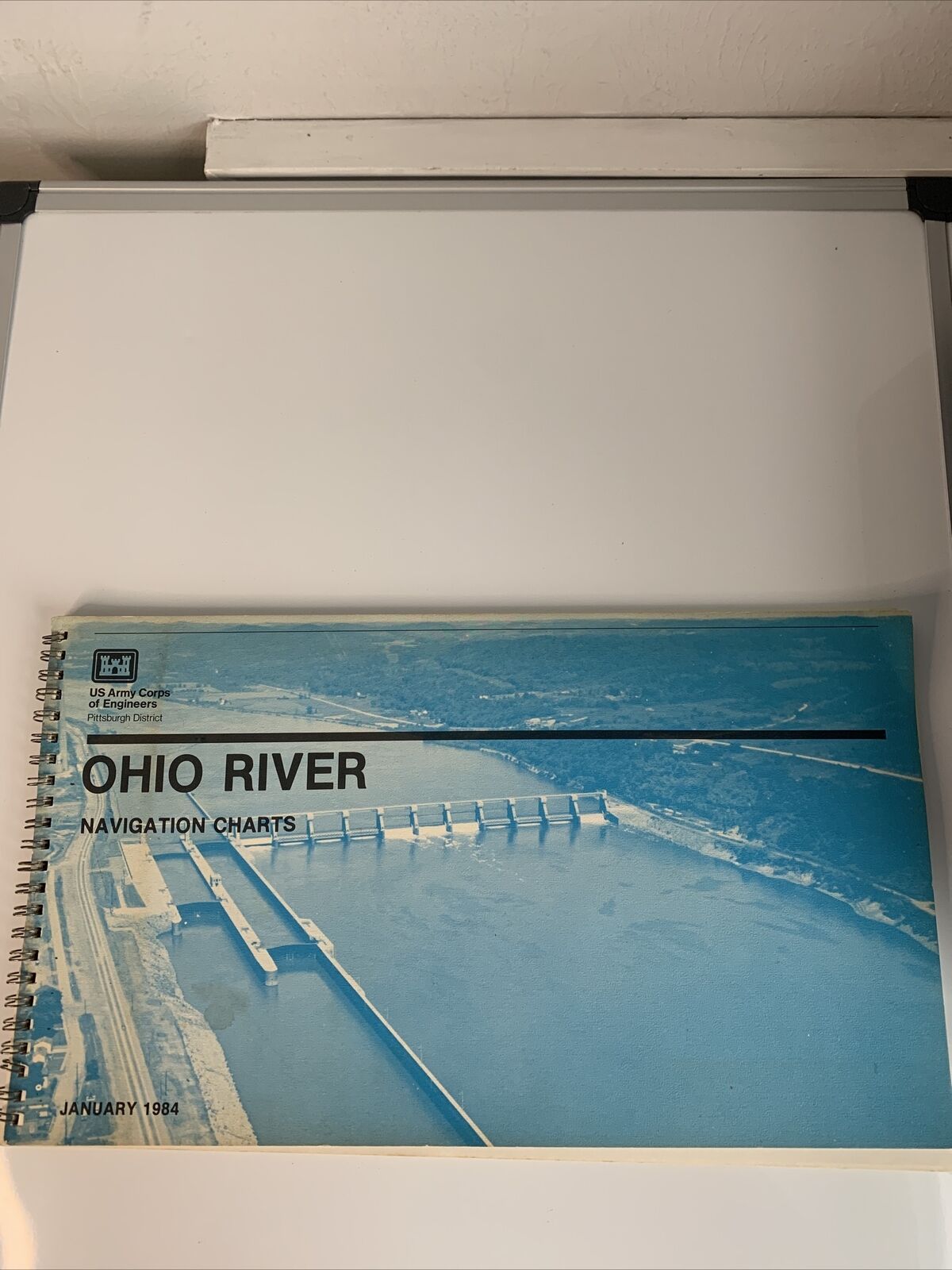 1984 Ohio River Navigation Charts January Pittsburgh District US Army Barge Boat