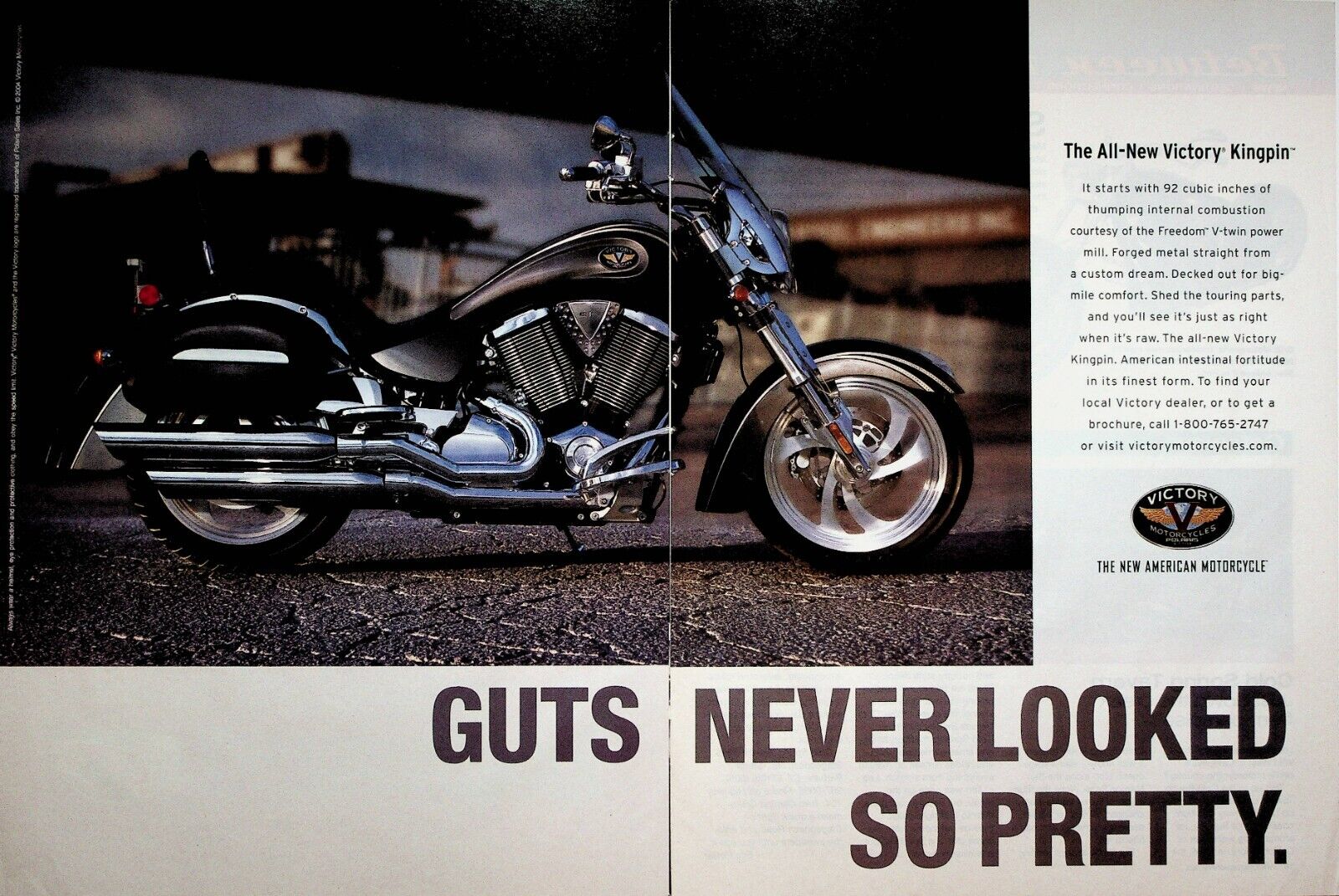 2004 Victory Kingpin - 2-Page Vintage Motorcycle Ad