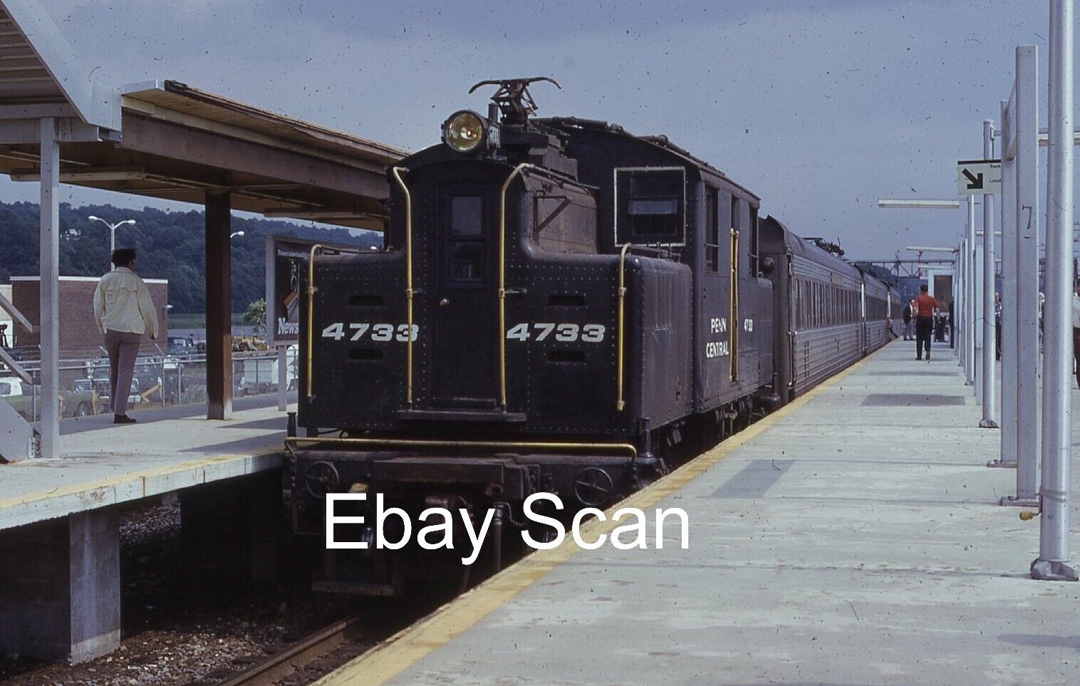 Original 35mm Kodachrome Slide Penn Central Train 1976