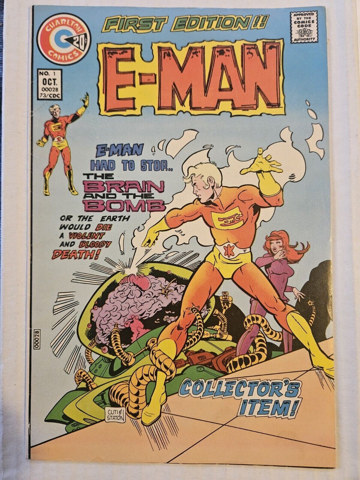E-Man # 1. Joe Stanton. Charlton Comics. VF. First Appearance