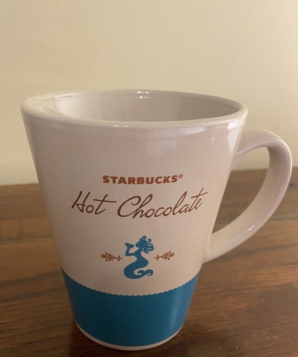 2010 Starbucks Hot Chocolate Coffee Mug, Cup with Mermaid Siren. 15oz.