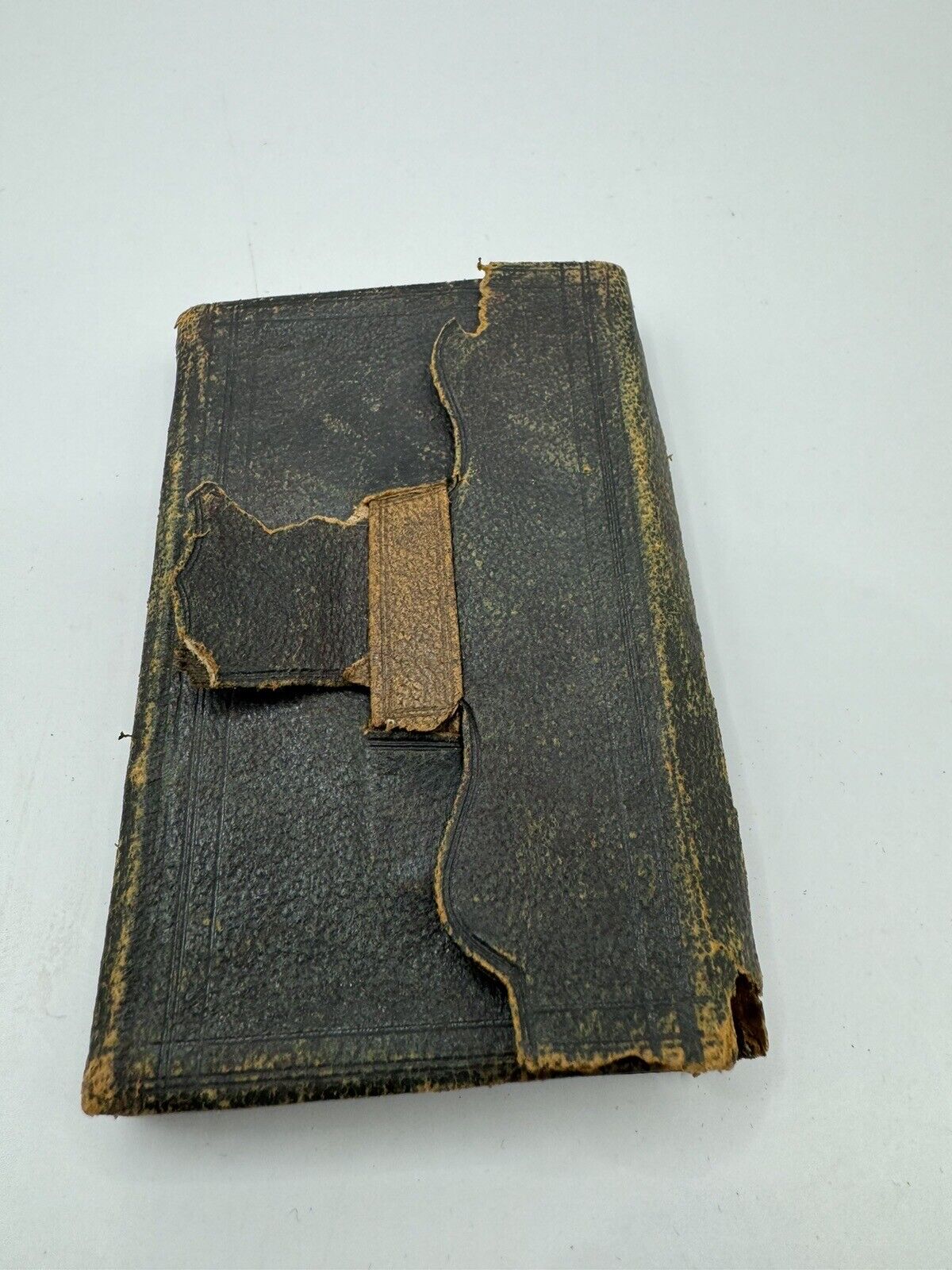 1849 Diary 2x3 Blue Paper Horses  And Record Of Expenses Few Entries