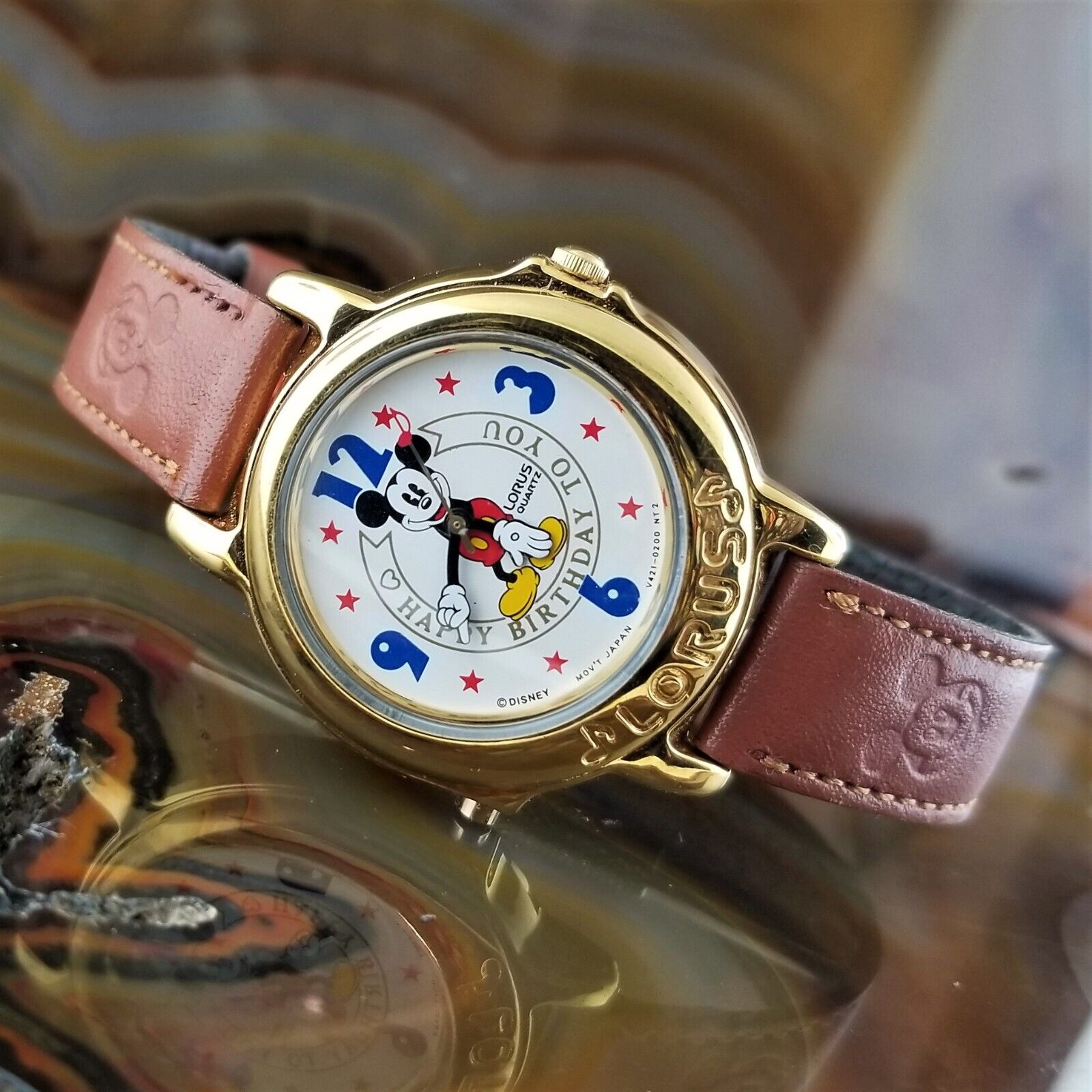 Lorus By Seiko Mickey Mouse Animated Musical Watch HAPPY BIRTHDAY TO YOU 