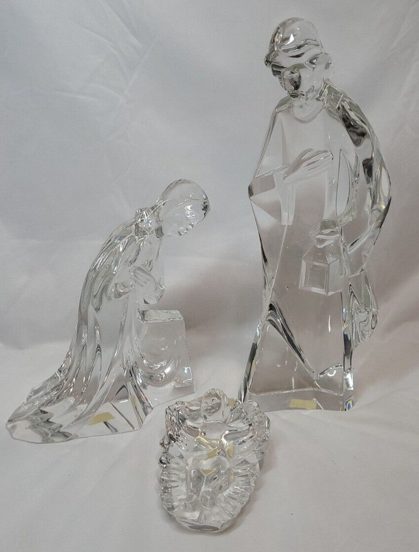 Mikasa Germany Leaded Crystal Nativity Set Excellent Condition