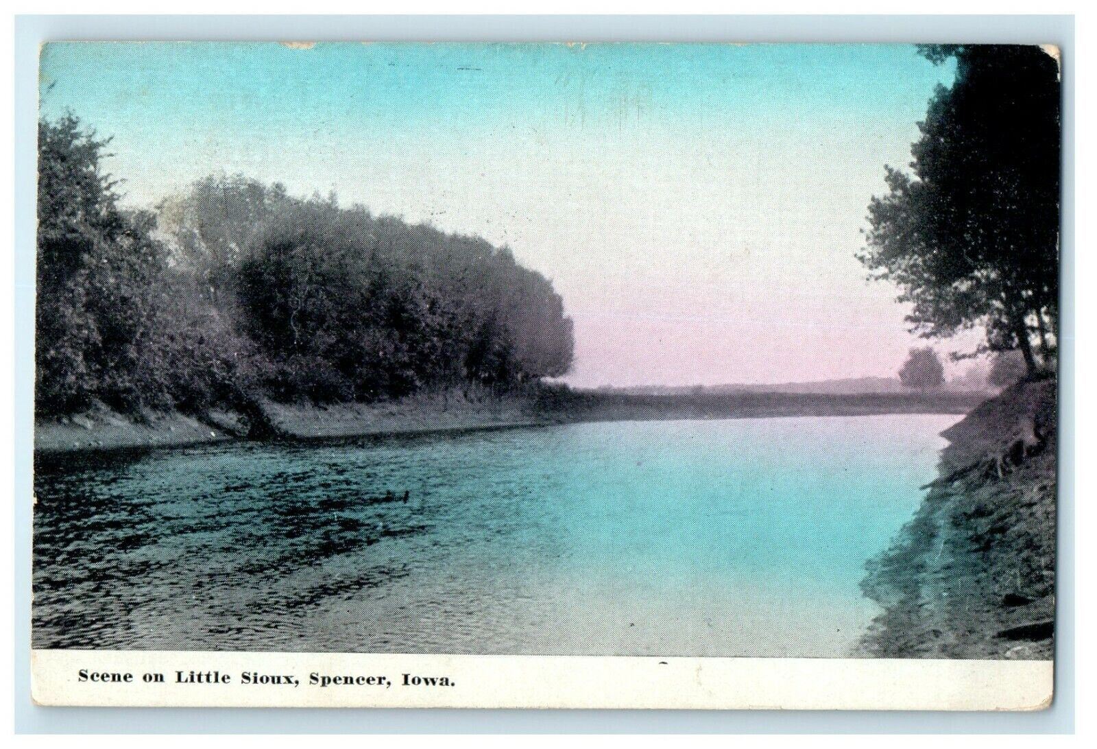 1911 Scene on Little Sioux Spencer, Iowa IA Unposted Postcard