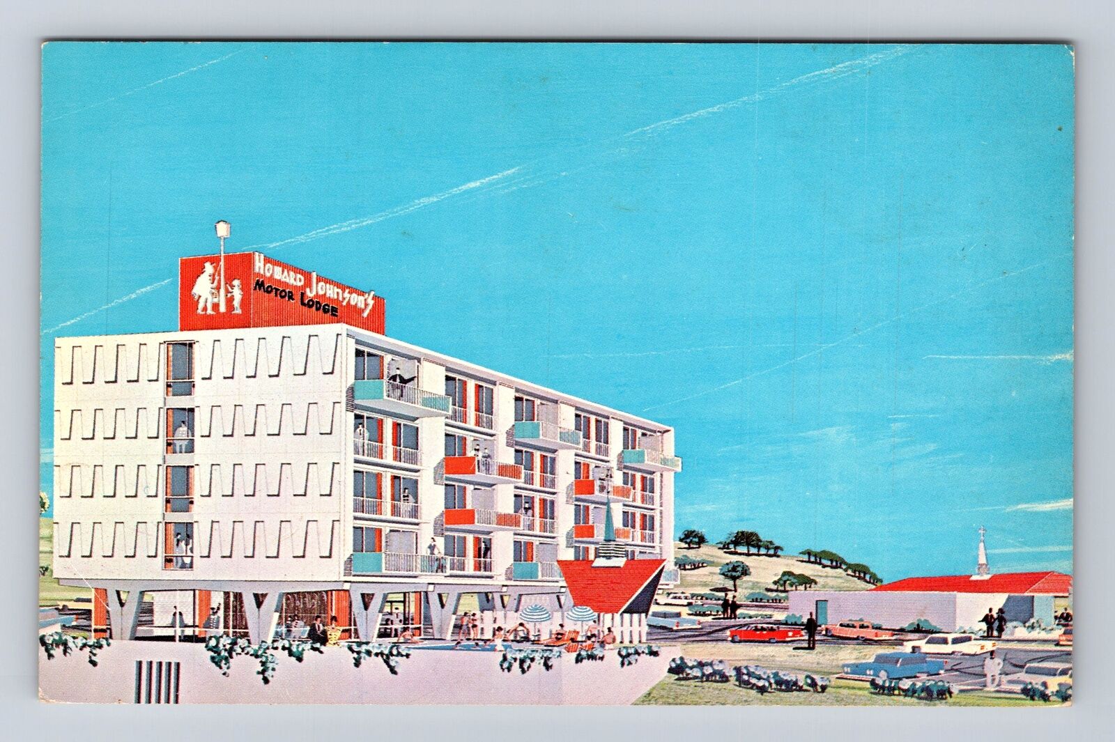 Cleveland OH-Ohio, Howard Johnson\'s Motor Lodge, Advertisement Vintage Postcard