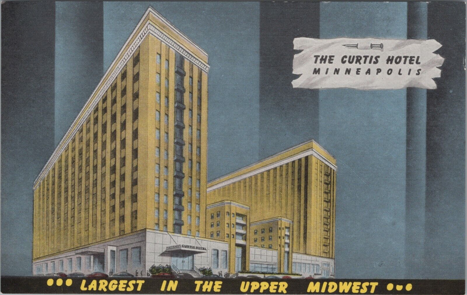 The Curtis Hotel Minneapolis Largest In Upper Midwest Linen Vintage Postcard