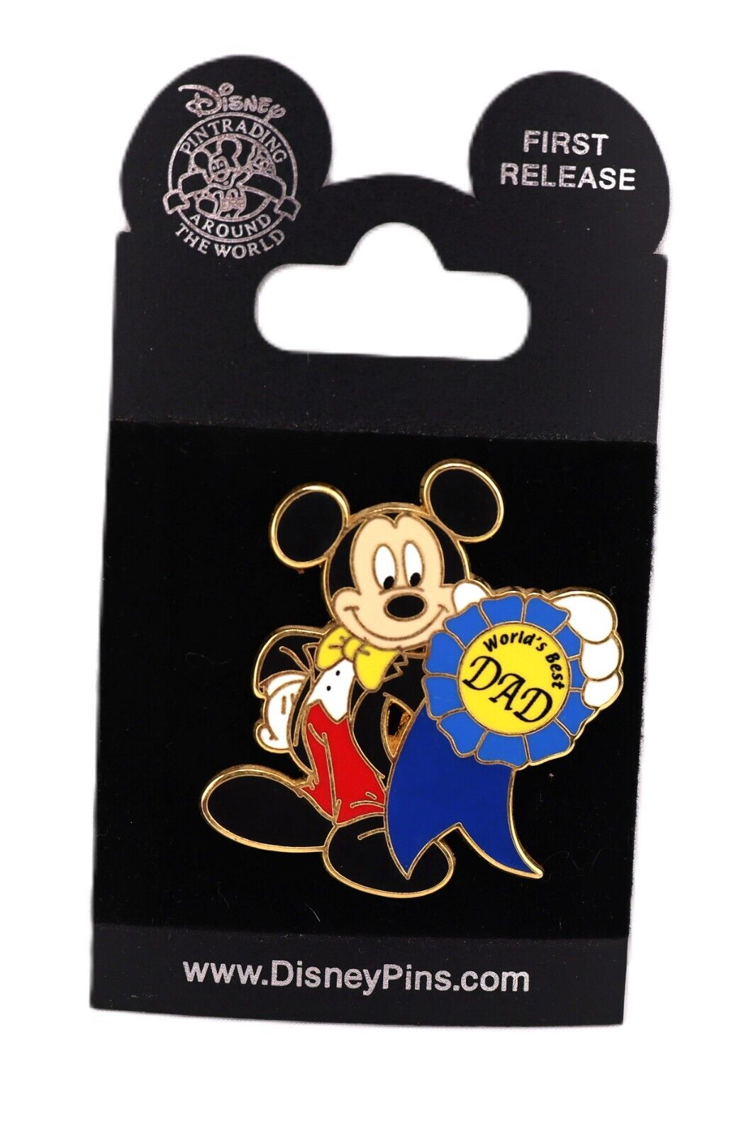Disney Mickey Mouse - World\'s Best Dad Pin~2009~Pin # 69997~BRAND NEW ON CARD