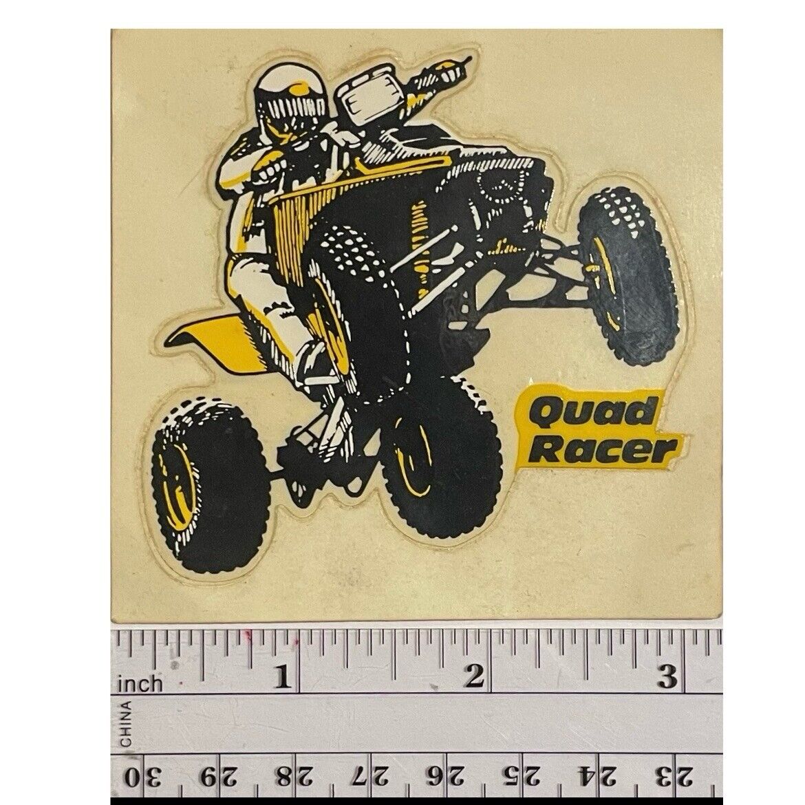Vintage 80s Quad Racer Sticker Decal 1980’s