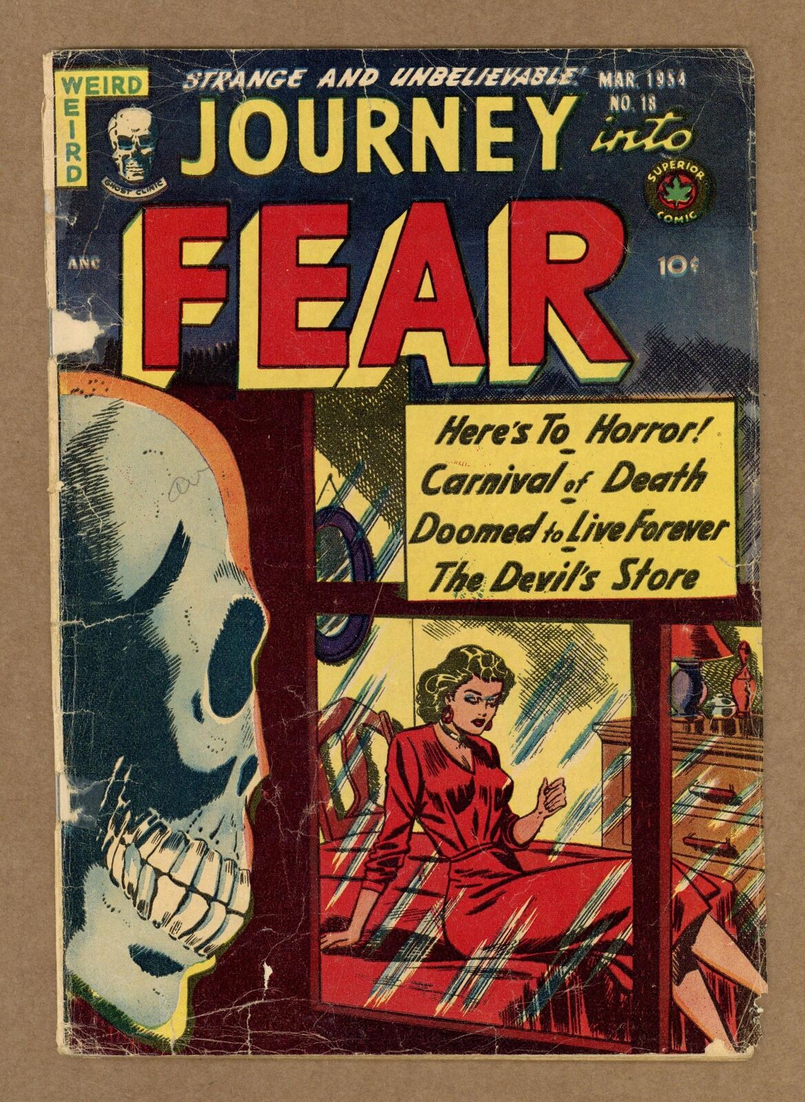 Journey into Fear #18 GD- 1.8 1954
