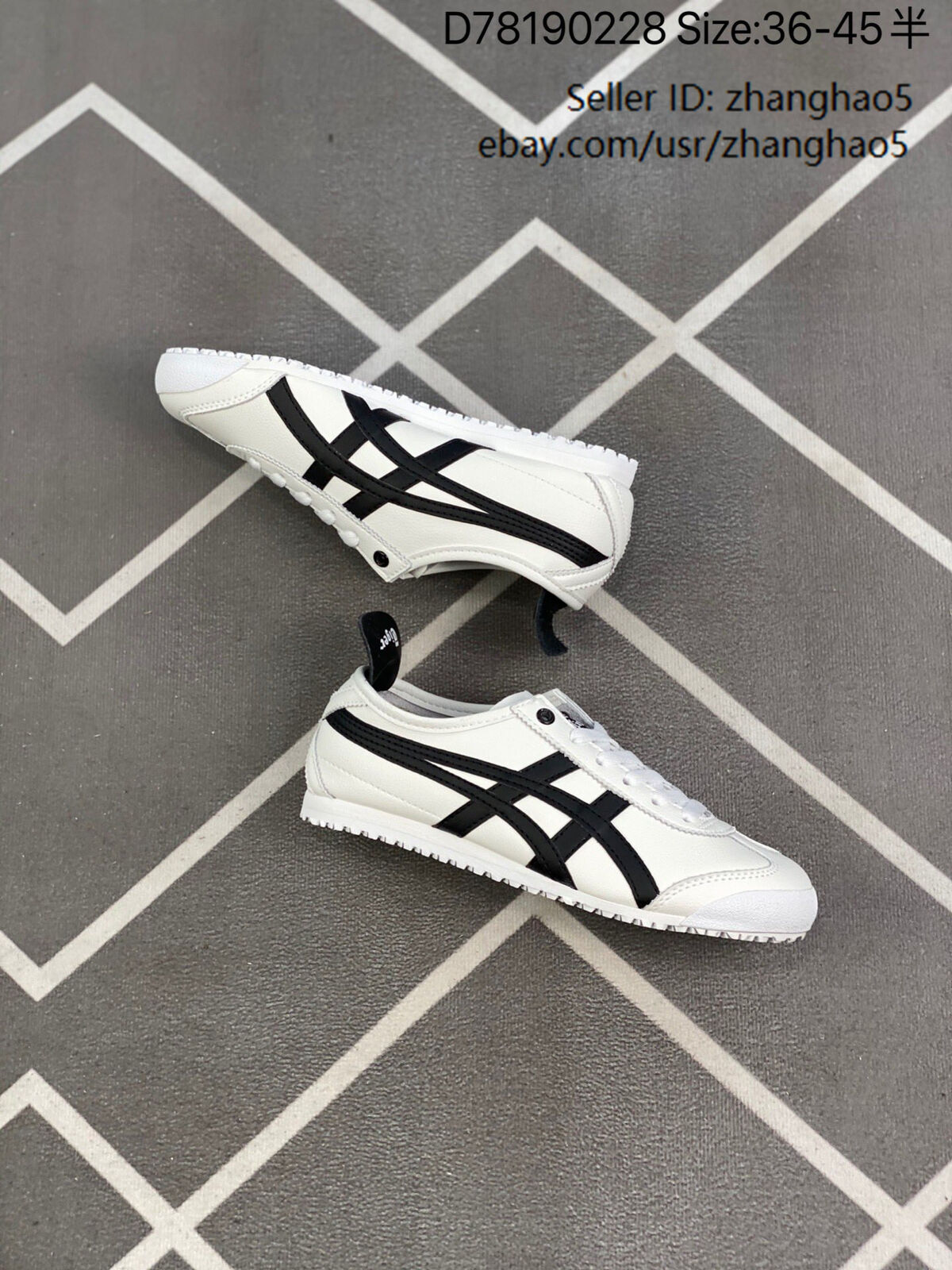 2024 New Onitsuka Tiger MEXICO 66 Unisex White/Black Shoes D508K-0190 Sneakers