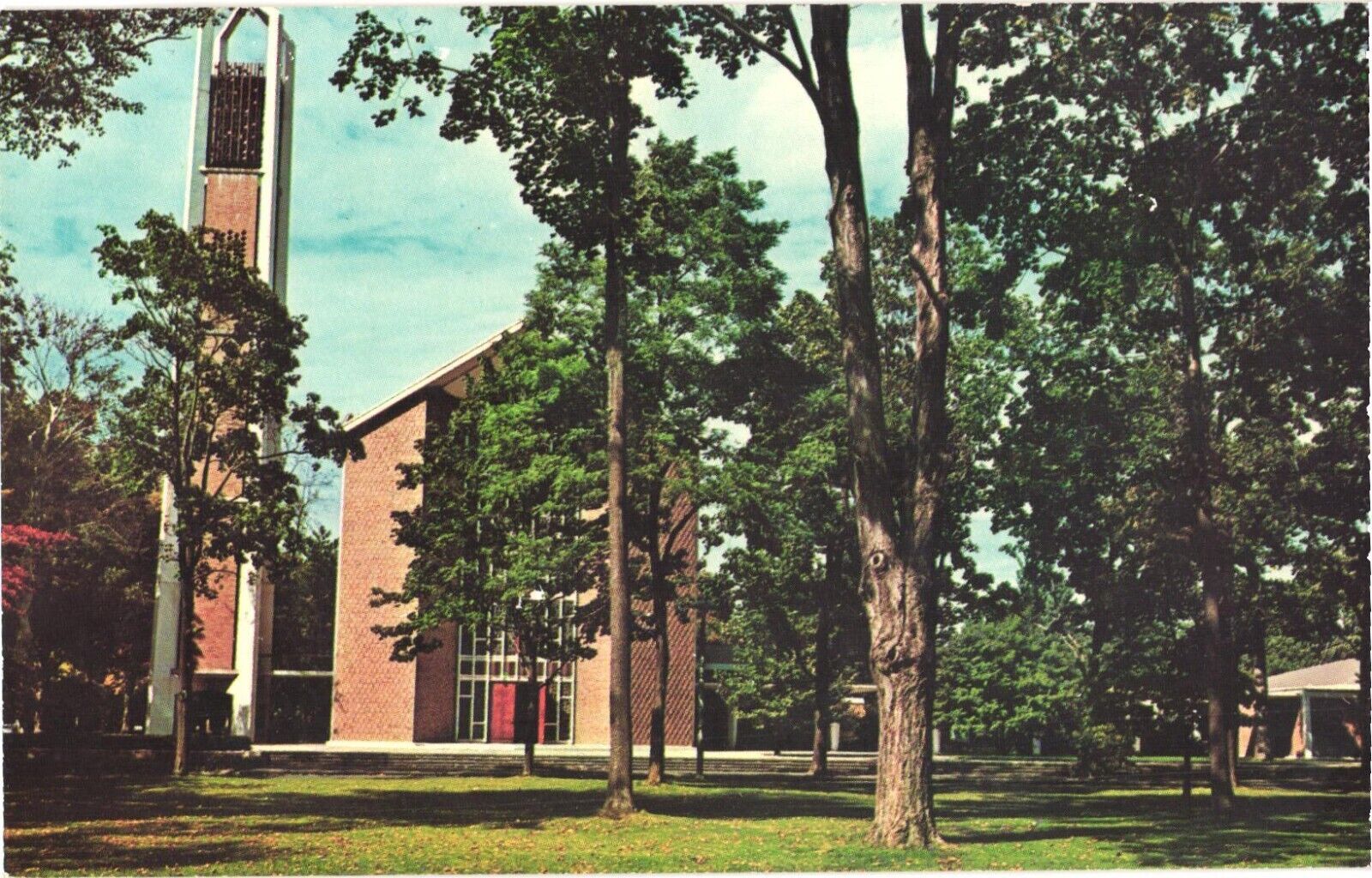 New Canaan Connecticut St. Mark\'s Church Front View Postcard