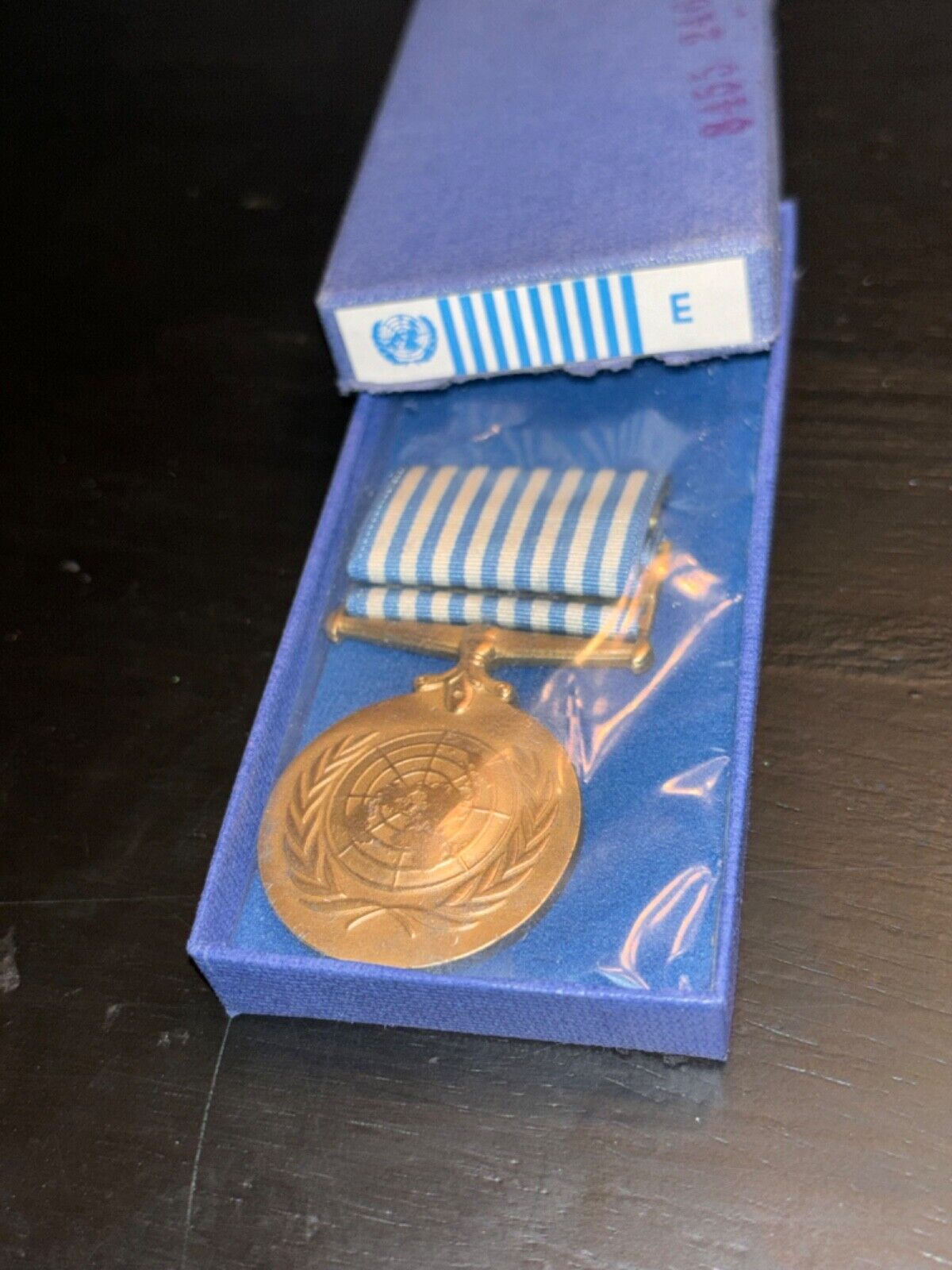 Boxed Original Korean War UN Korea Service Medal - plastic wrapped