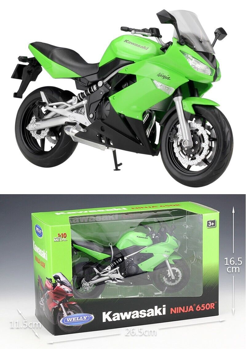 WELLY 1:10 Kawasaki Ninja 650R MOTORCYCLE Bike Model collection Toy Gift NIB