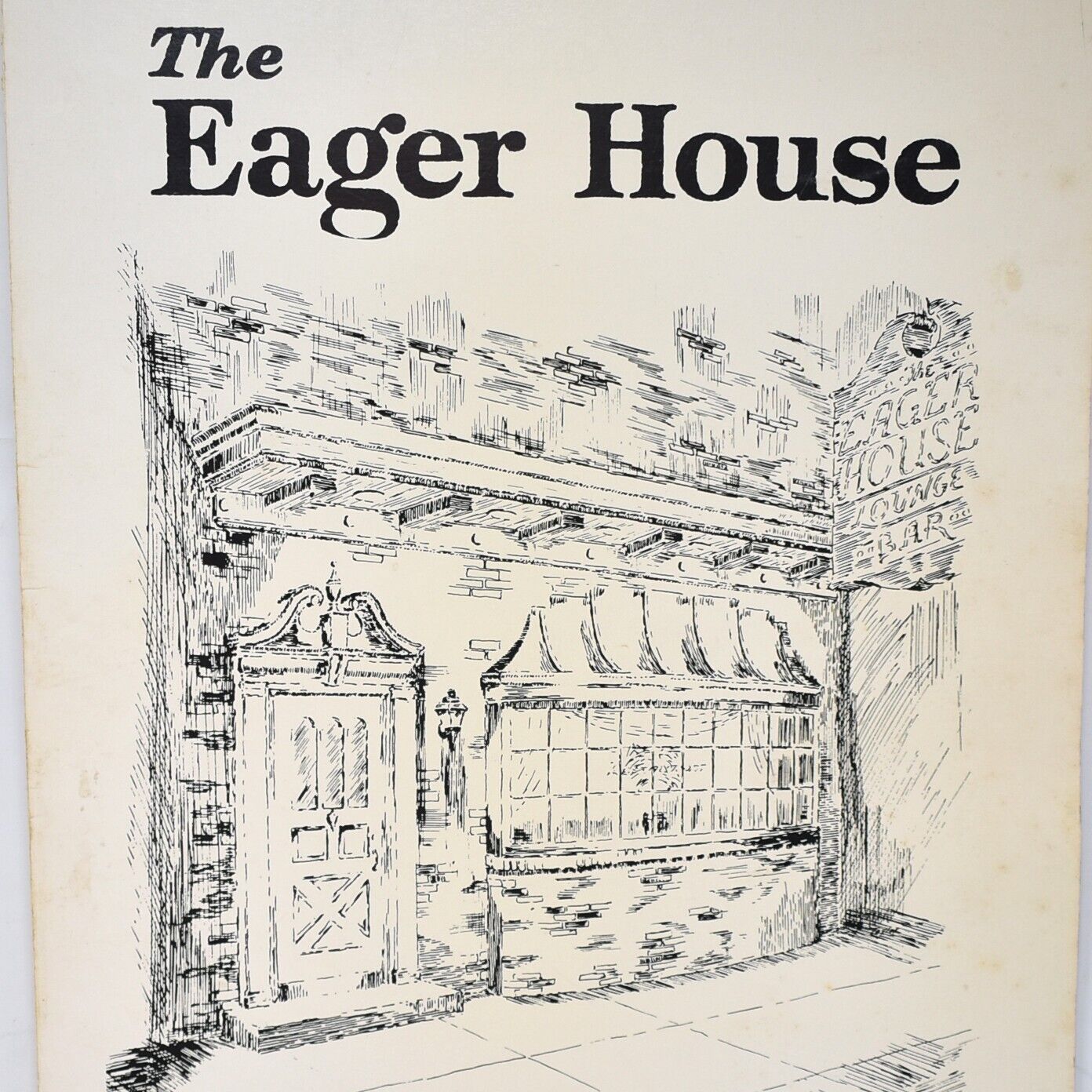 1960 The Eager House Restaurant Menu 13–15 West Eager Street Baltimore Maryland