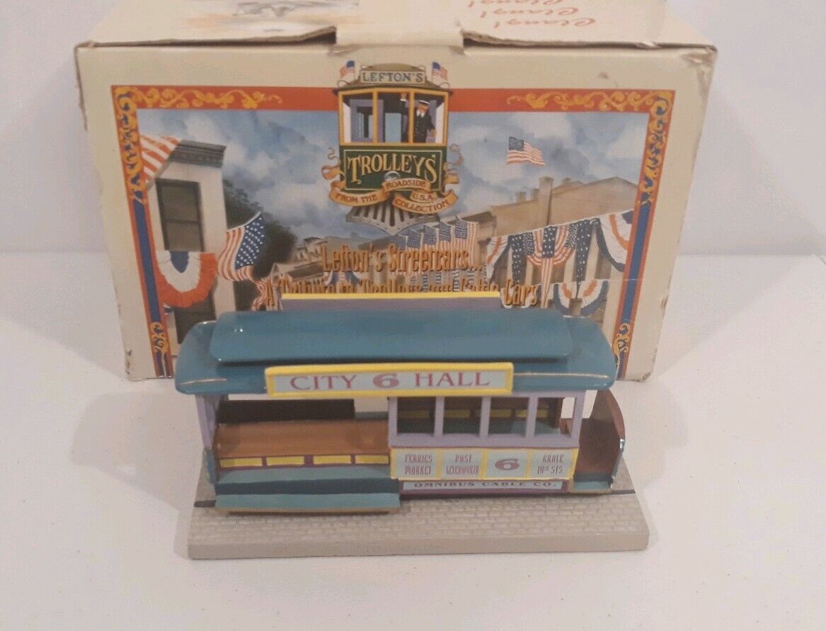 Vintage 1994 Lefton\'s Trolley\'s City Hall 6