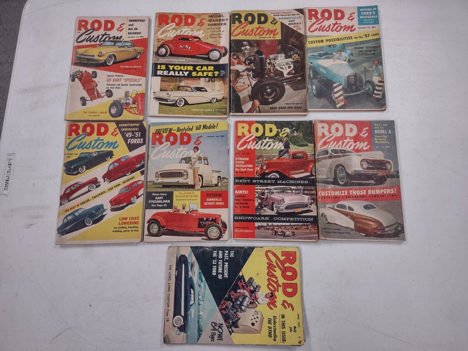Rod & Custom Magazine Lot, Issues From 1955, 1956, 1957, 1959, 1960, & 1961