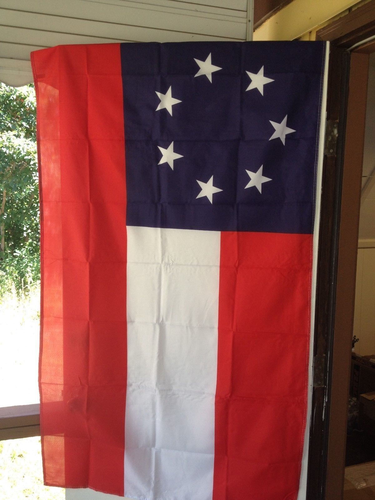 CIVIL WAR 1ST NATIONAL CONFEDERATE 7 STAR FLAG   