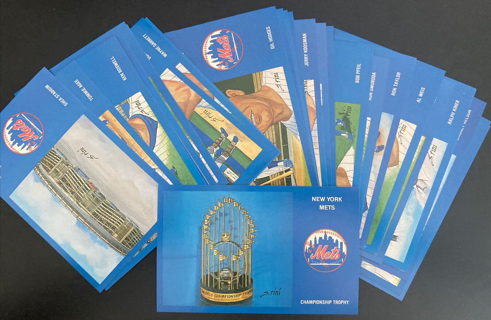 36 Original Baseball Players 169 New York Mets  Postcards Collection Lot