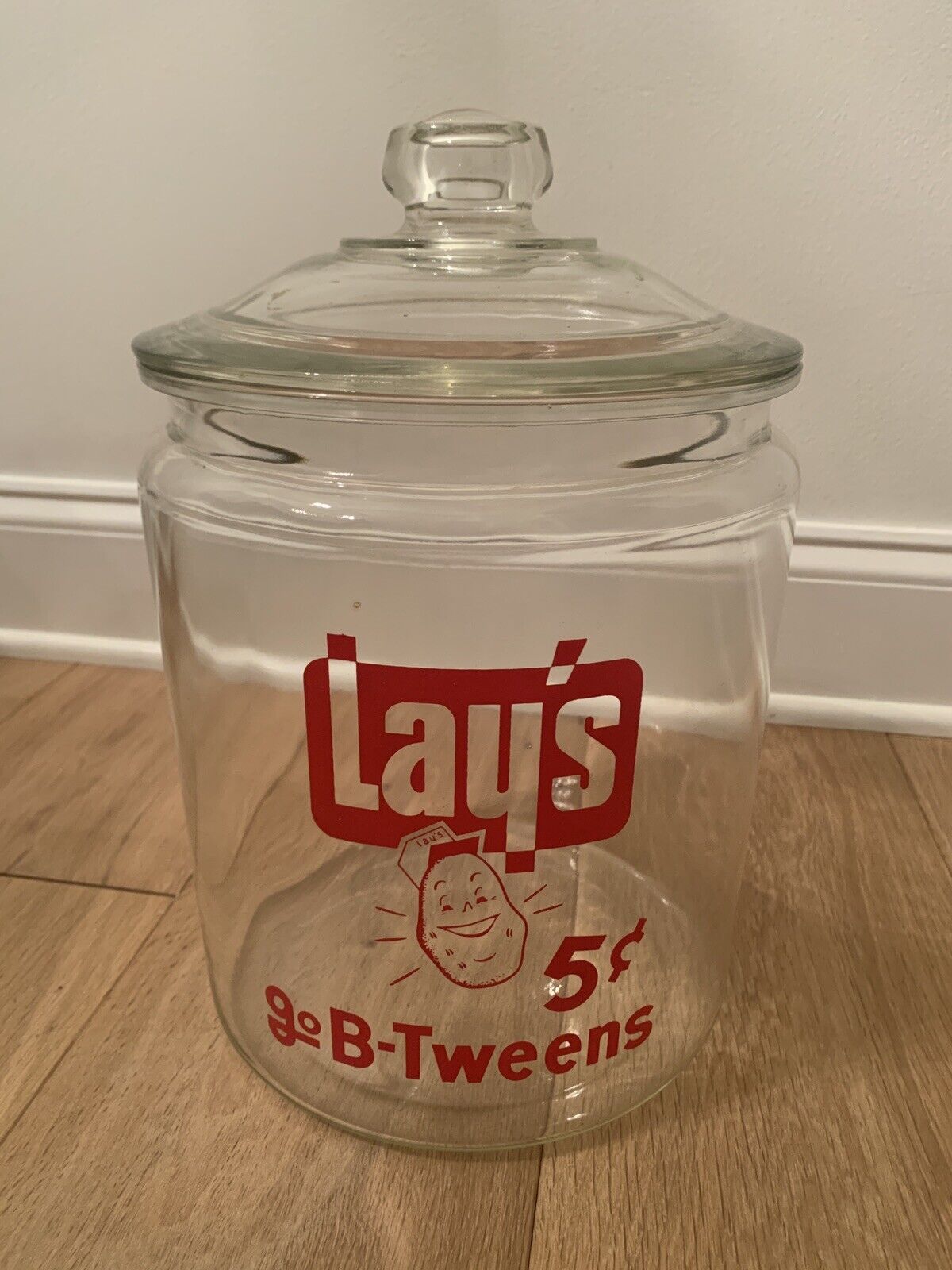 Vintage Lay's 5c Peanut Jar w/  Lid, Frito