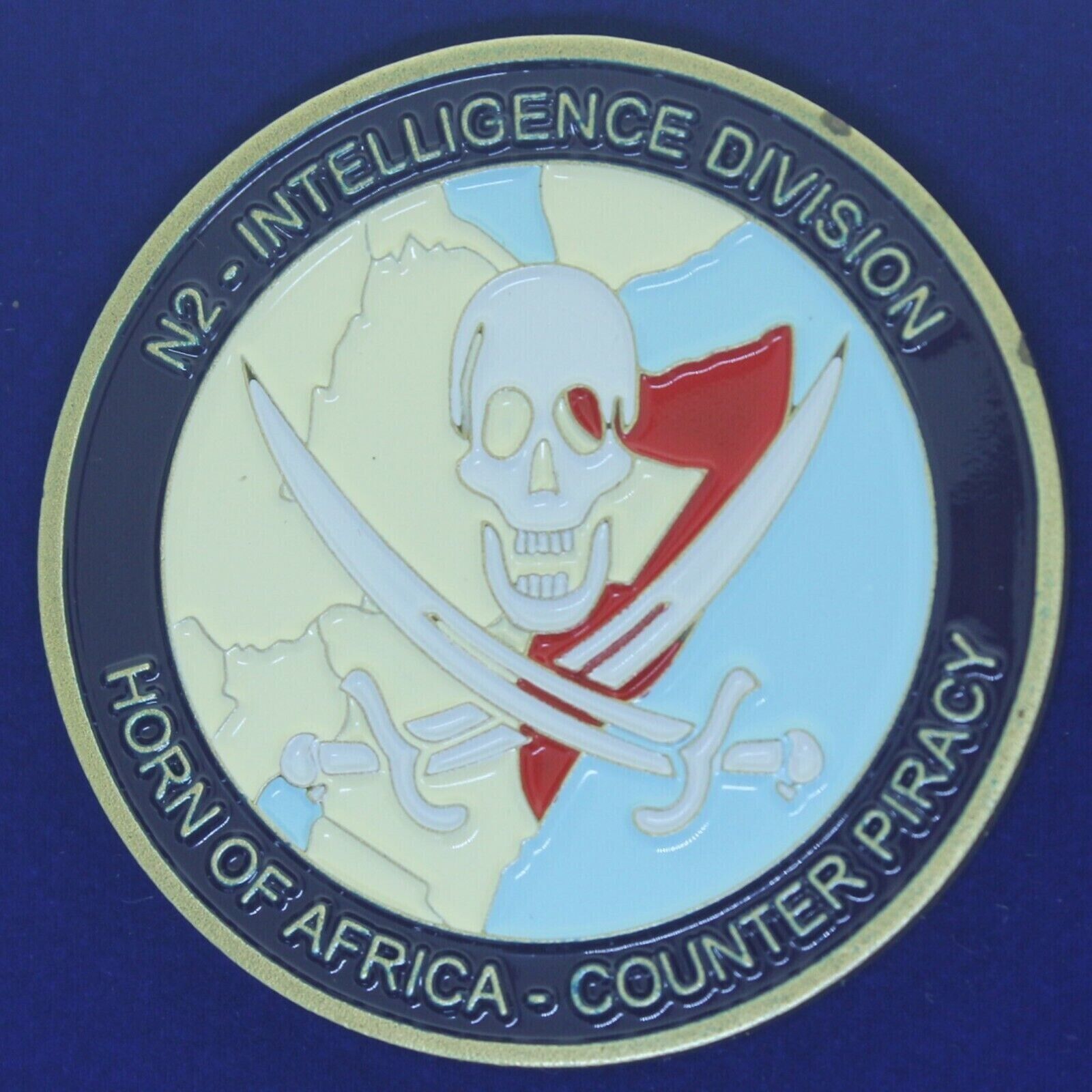 NATO Maritime Command N2 Intelligence Division Counter Piracy Challenge Coin X-3