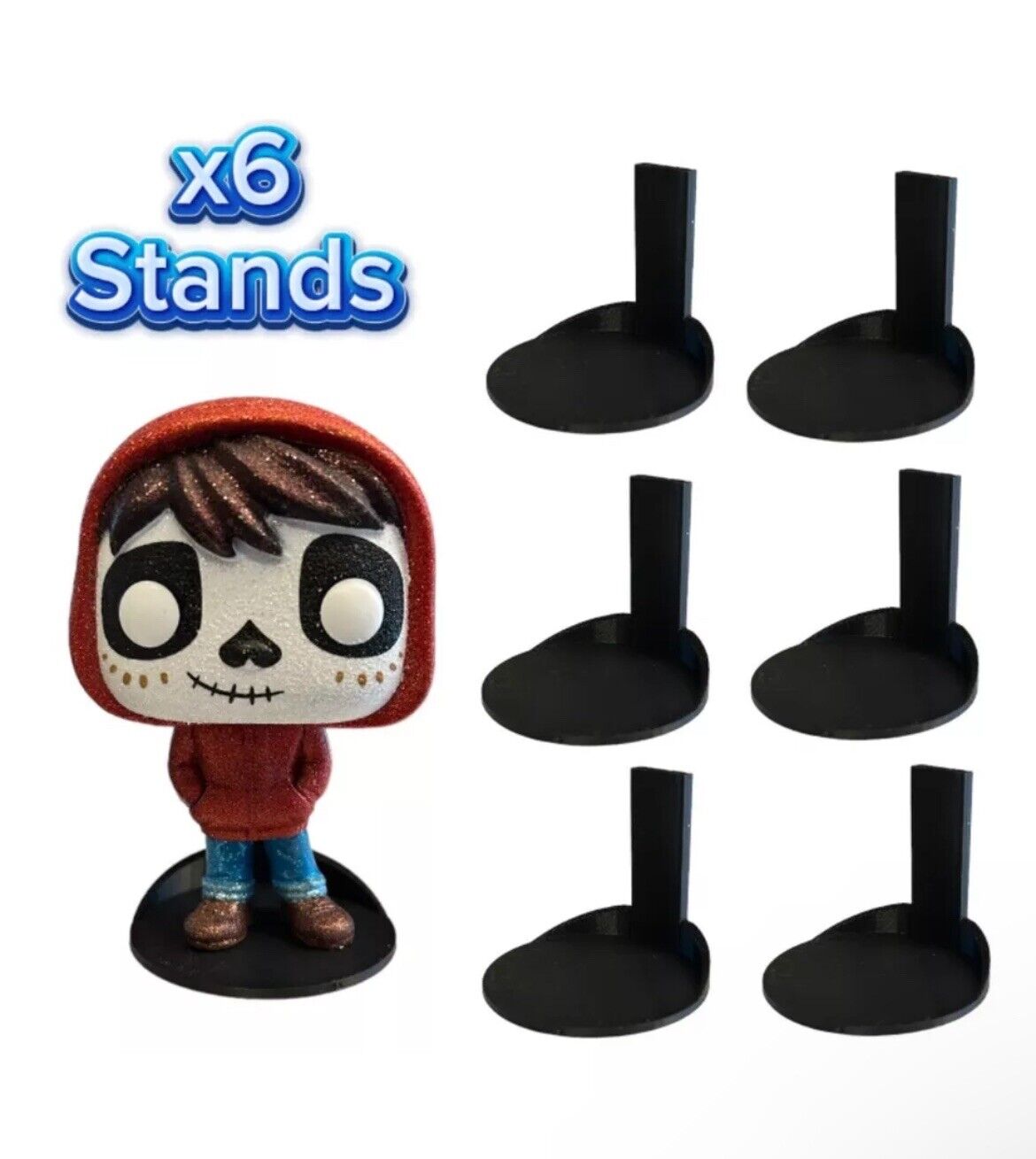 Set Of 6 Wall Display Shelves For Collectibles And Funko Pops - No Nails Needed