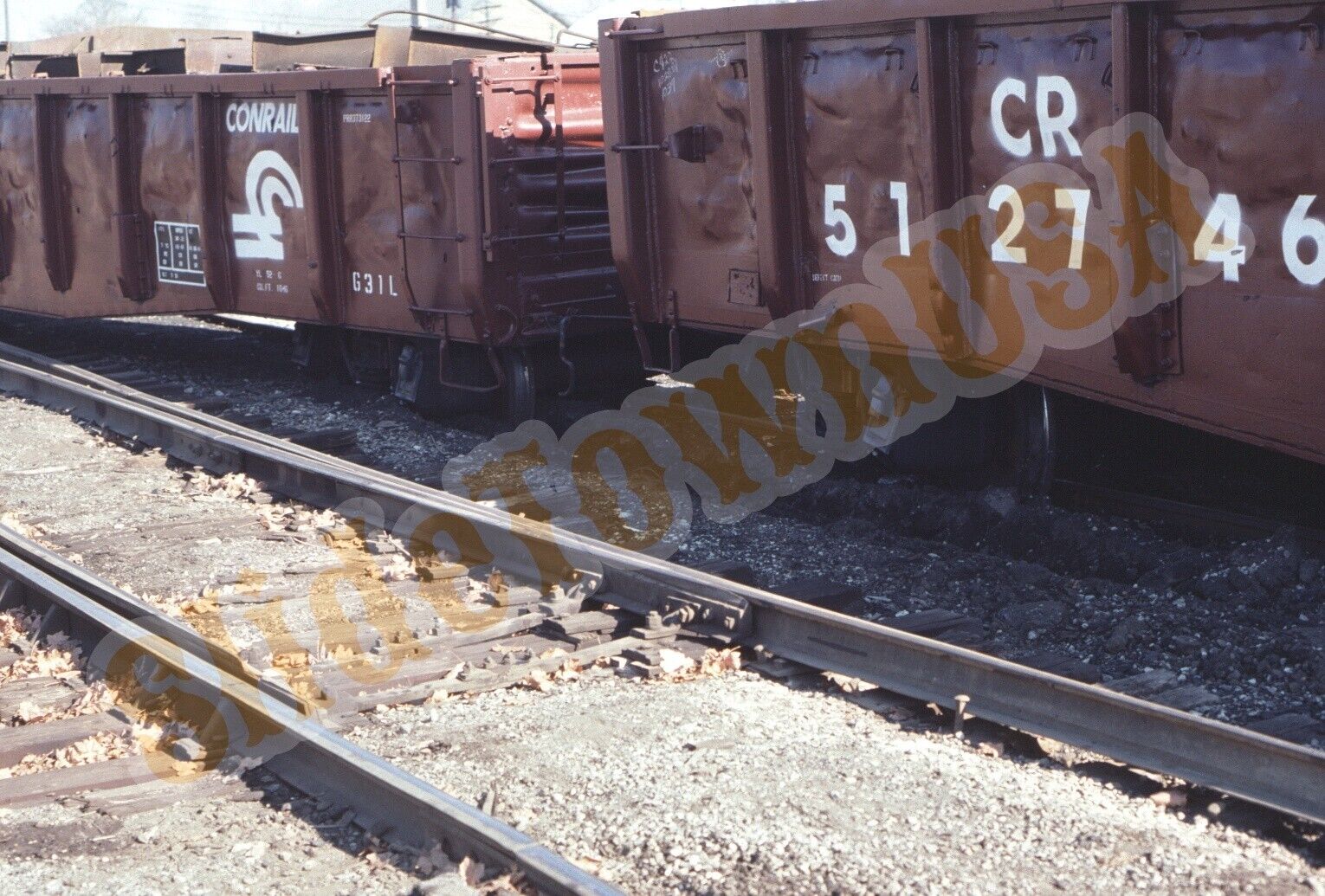 Vtg 1981 Train Slide CR 512746 Conrail Gondola X1T107