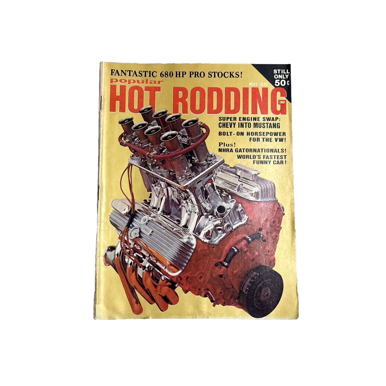 Popular Hot Rodding Magazine Fastest Funny Car NHRA Gatornationals May 1970