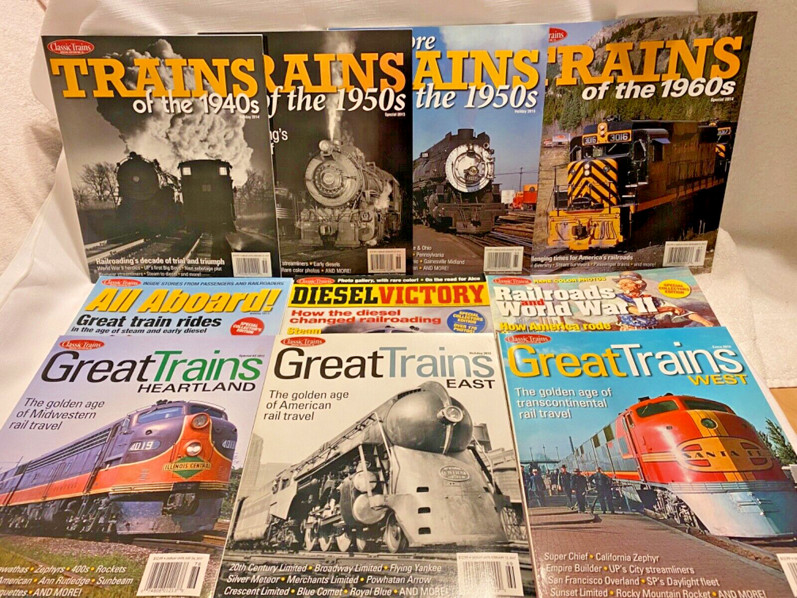 Lot of 10 - CLASSIC TRAINS SPECIAL ISSUE MAGAZINES - Years 2006 to 2017 See List