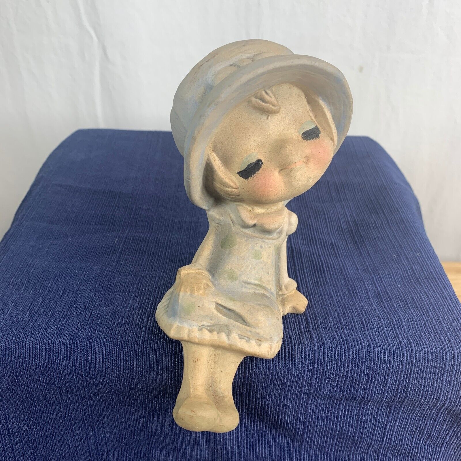 Vintage SETO CRAFT KK Original Ceramic Girl Figurine Shelf Sitter Made in Japan